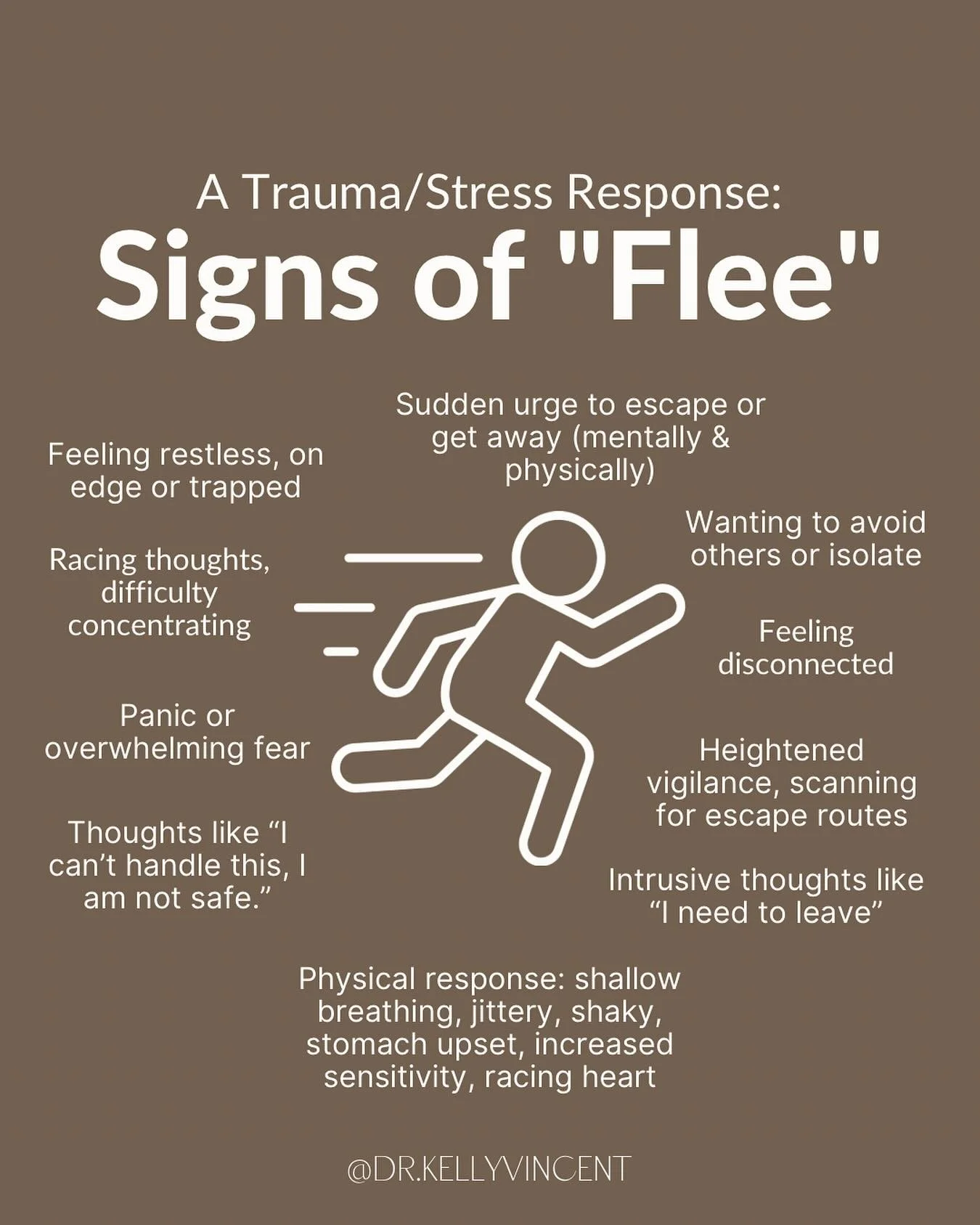 Sometimes the body&rsquo;s first instinct isn&rsquo;t to fight, but to run. When the sympathetic nervous system shifts into the flee response, the mind races with thoughts of &ldquo;I have to get out of here&rdquo; or &ldquo;I can&rsquo;t handle this