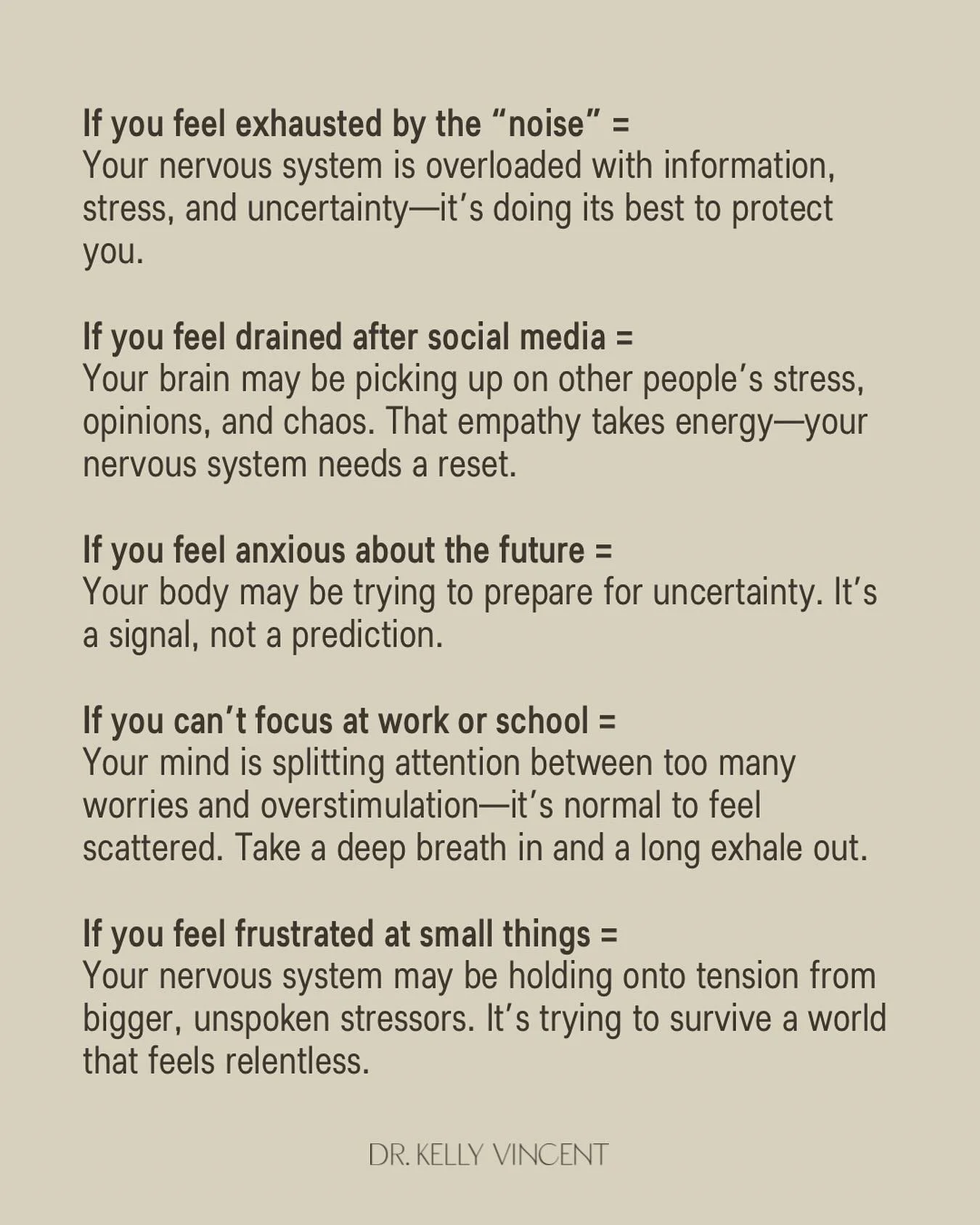 Hang in there. 

I get it. 

One step and day at a time. Lean into things, people, places, and environments that allow you to feel safe and seen. 

PLEASE SEE DISCLAIMER IN HIGHLIGHTS #supportivewords #wordsofwisdom #nervoussystem