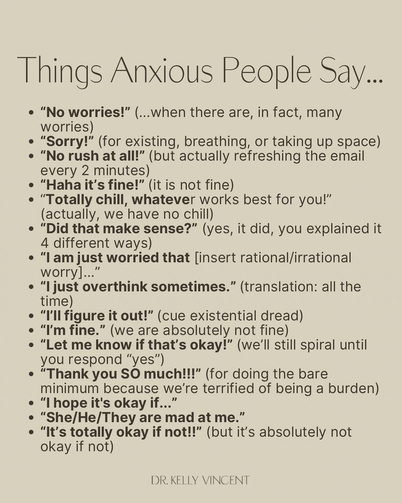 We anxious folks have mastered the art of sounding fine while internally overanalyzing every emoji, tone, and pause in conversation. It&rsquo;s not that we want to be &ldquo;too much&rdquo; &mdash; it&rsquo;s that our nervous system is constantly sca