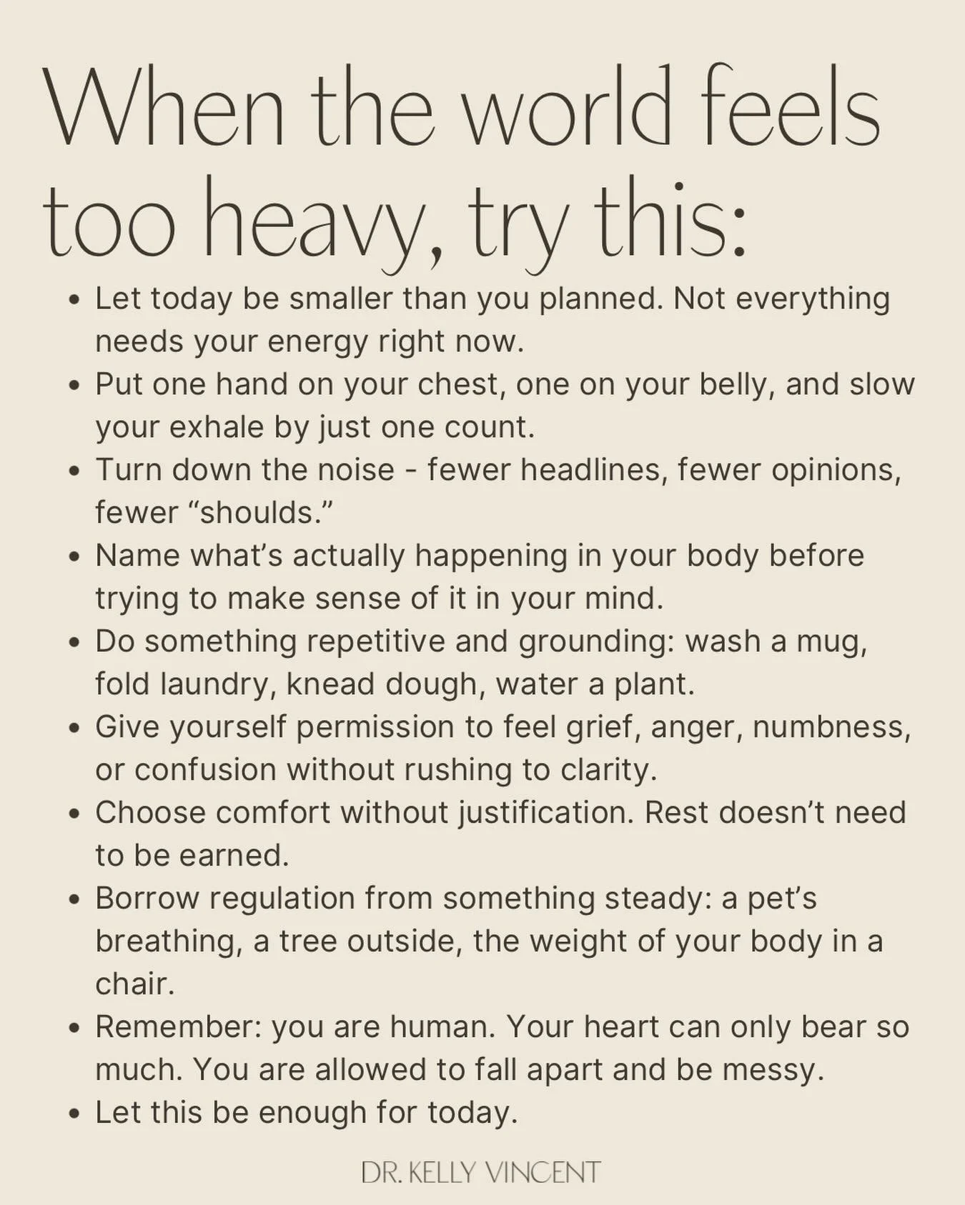 Lately, it feels like there&rsquo;s a lot to carry.
News at home. News abroad. Stories that hit close, even when they&rsquo;re far away.

If you&rsquo;re feeling heavy, distracted, emotional, numb, overwhelmed&mdash;or all of it at once&mdash;there&r