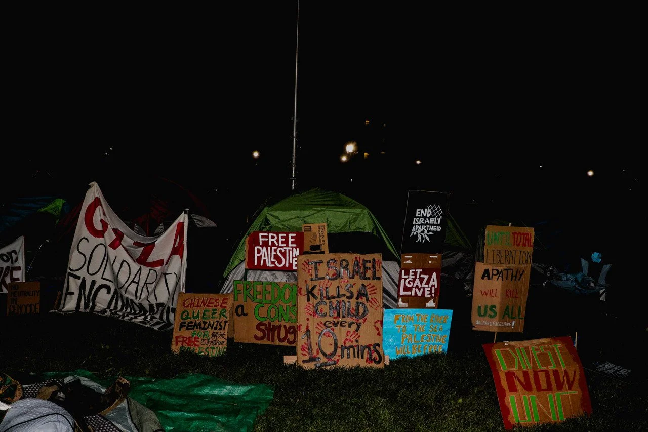 "Community Building on the First Public Fascist Campground" by Derrick Davis; digital photography; 2024