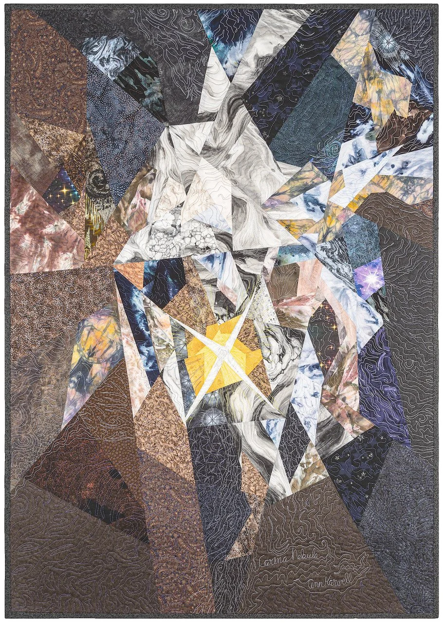 "Carina Nebula" by Ann Harwell; fiber; 2022