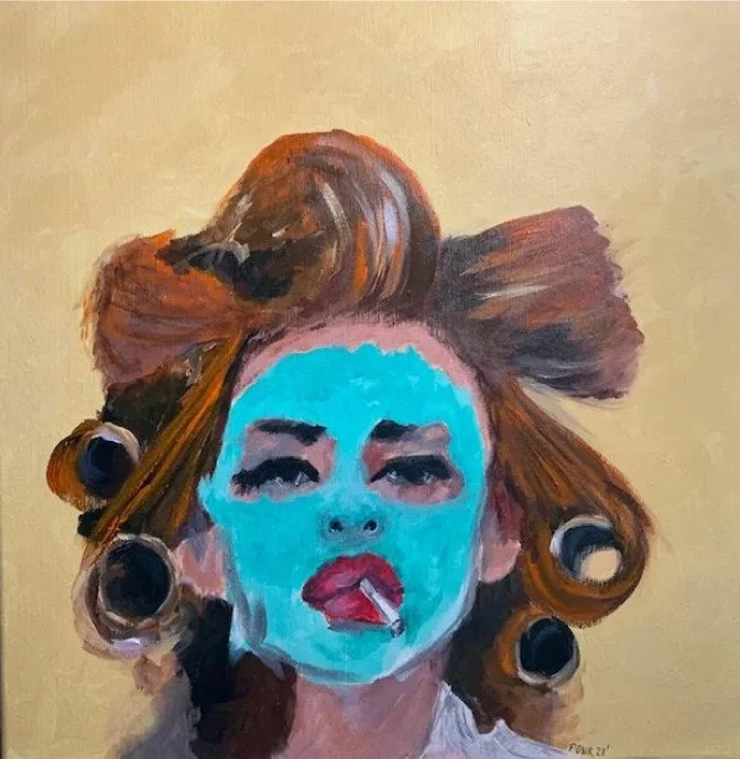 Mask with Rollers by Patricia	Wilson