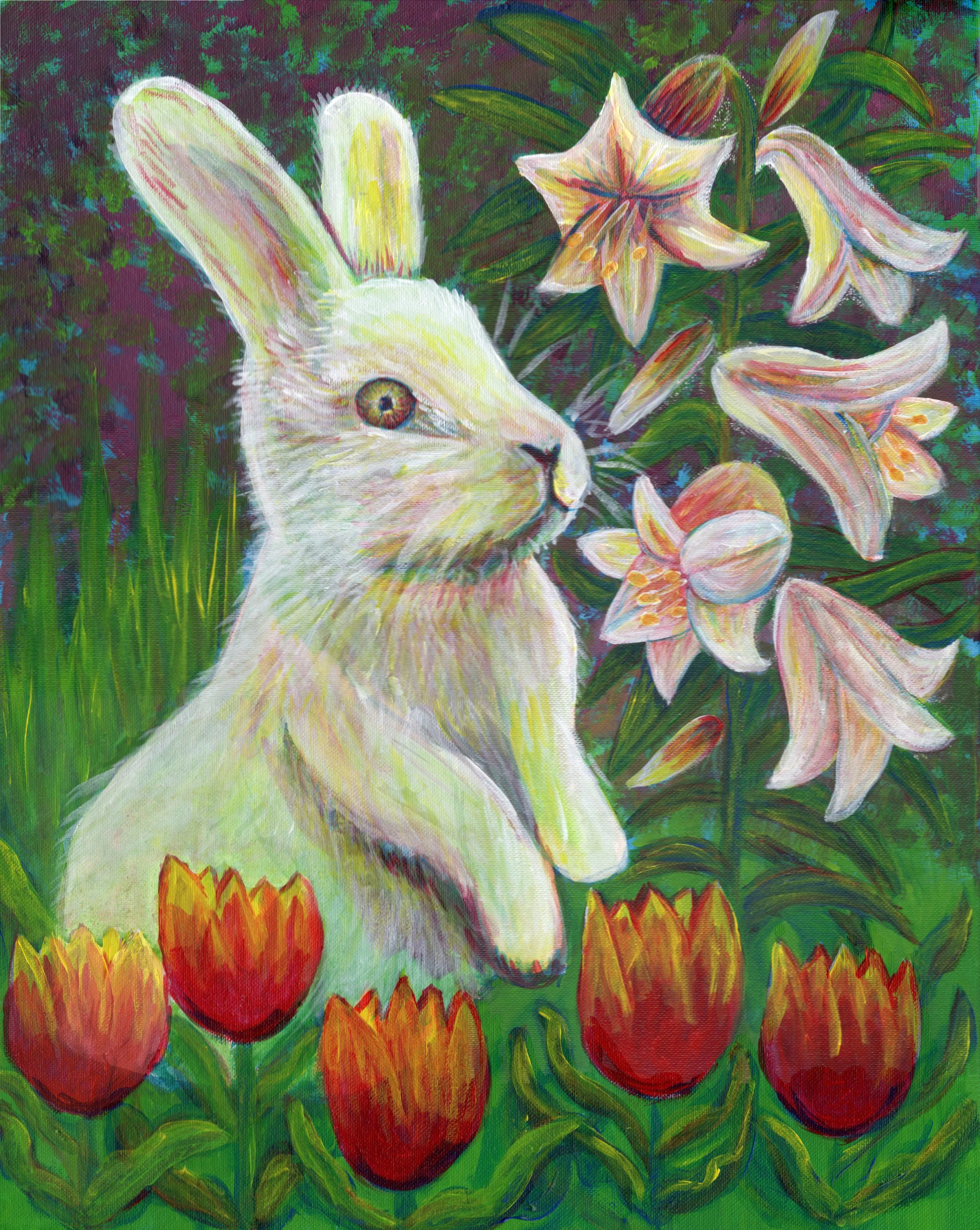 bunnyLiliesTulips - Janet Danforth.jpg