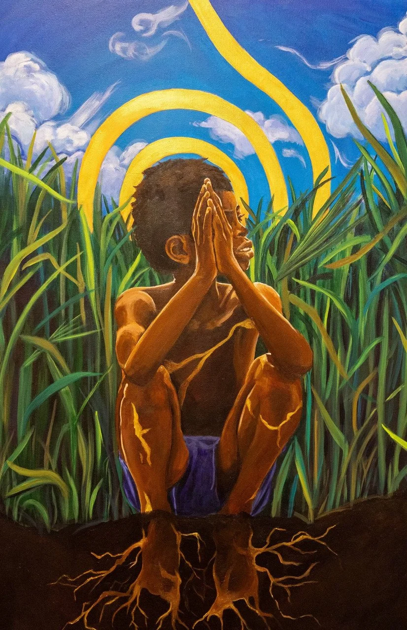 "Grounded" By Delayna Robbins, Acrylic on Canvas, 24x36; 2025