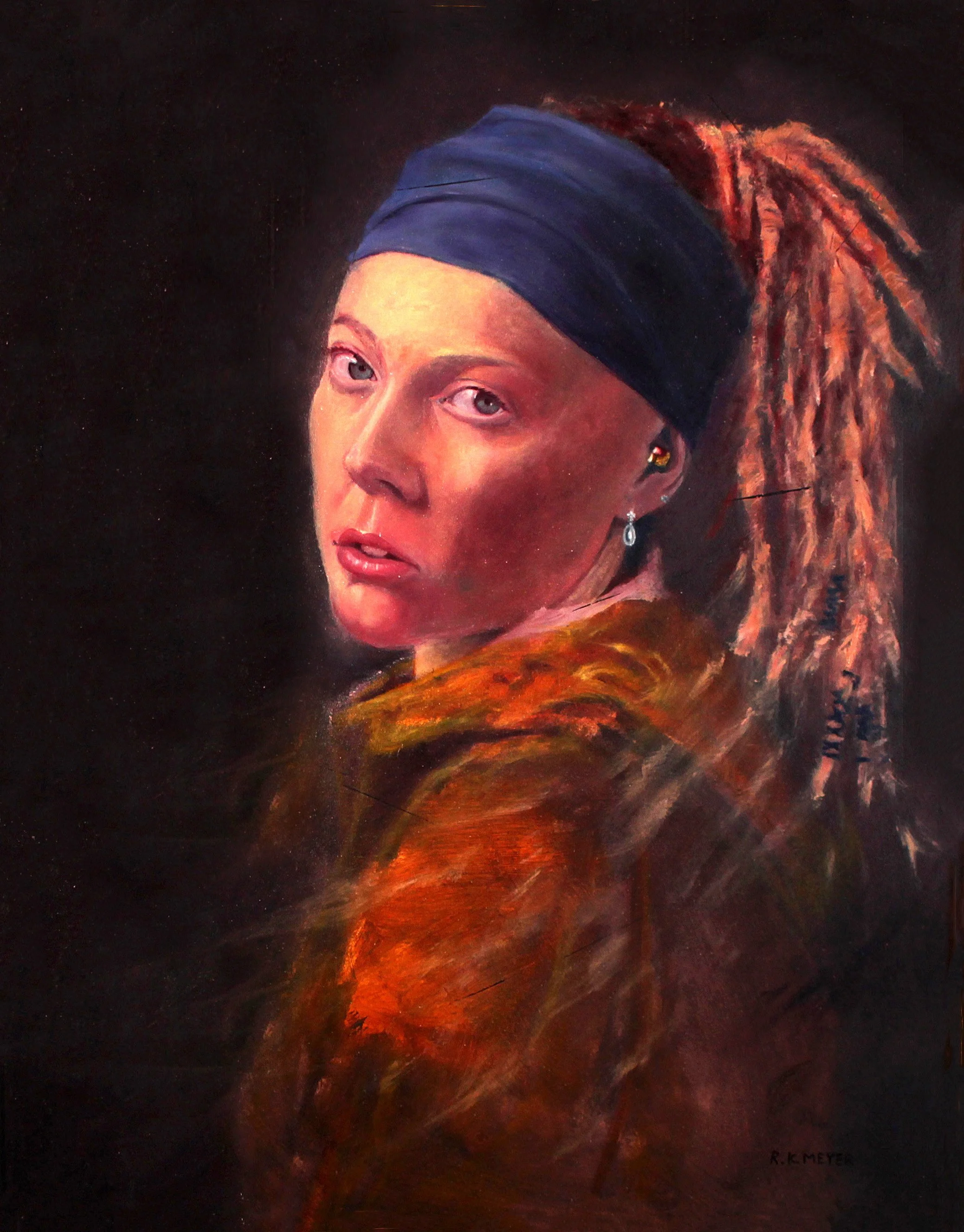 Hiker Girl with Pearl Earring by Richard Kris Meyer