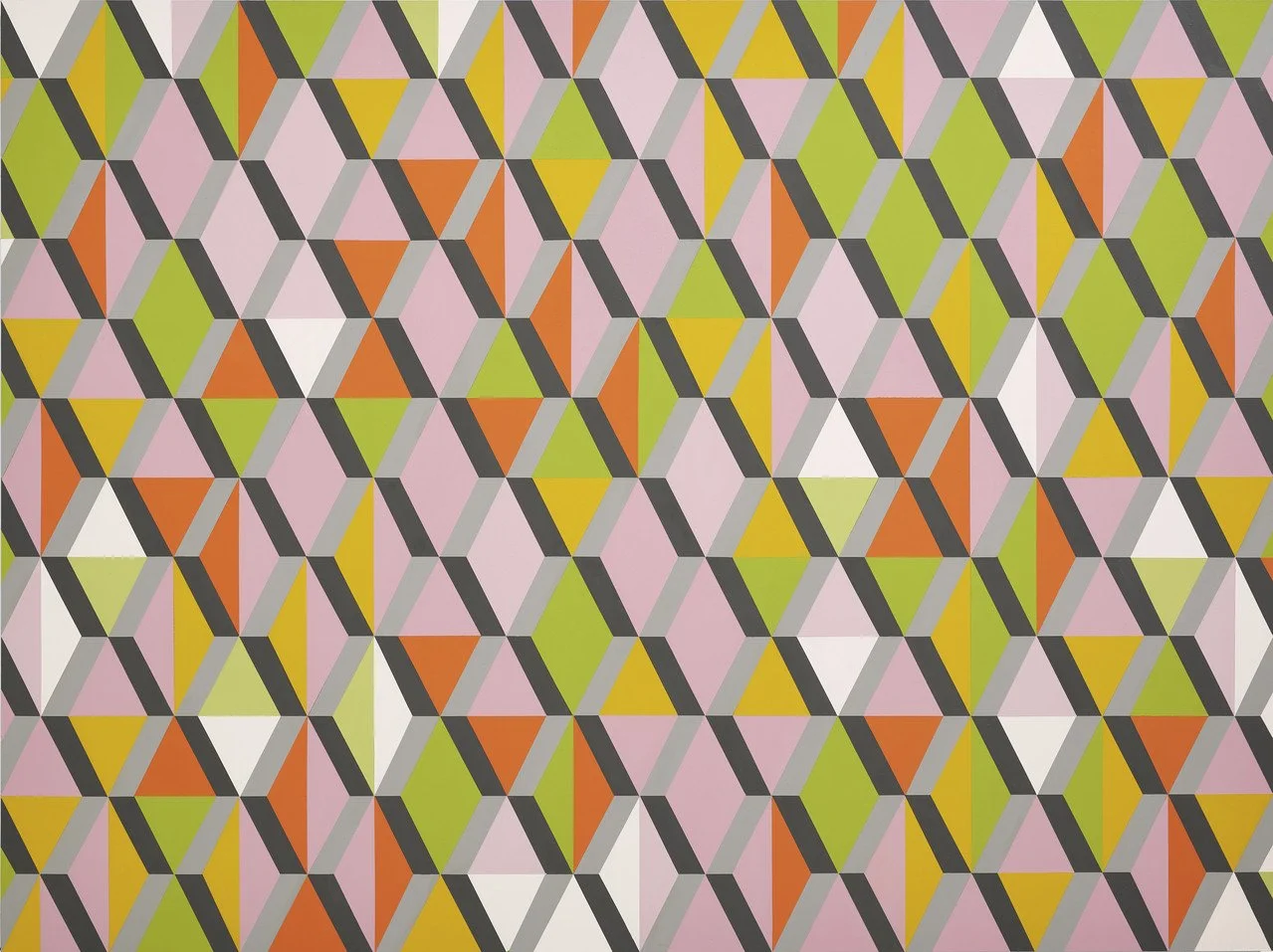 "Rainbow Sherbet" by Chieko Murasugi; acrylic on panel; 2023