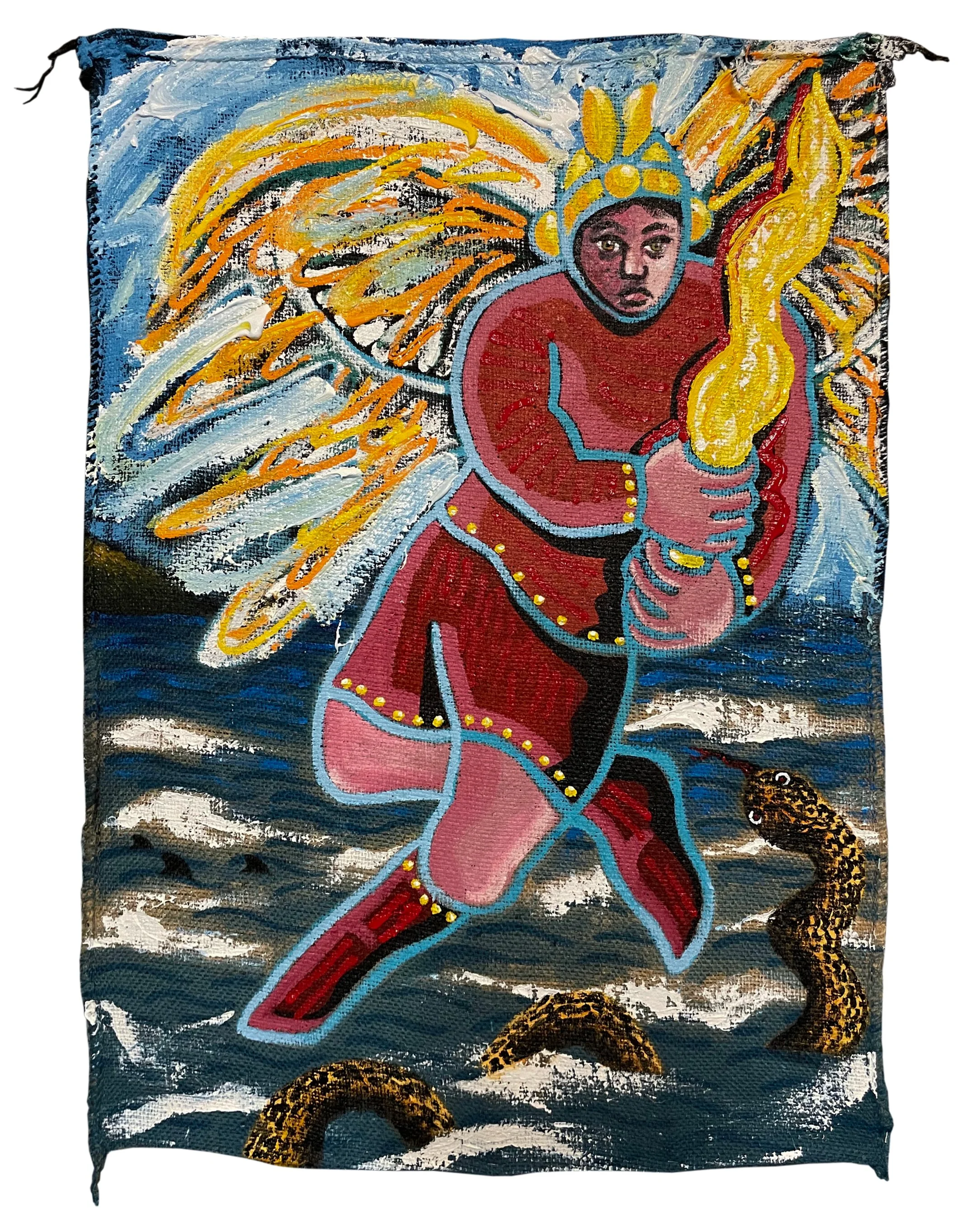 San Miguel Indio Luchando Demonios /  St. Michael Indio Fighting Demons