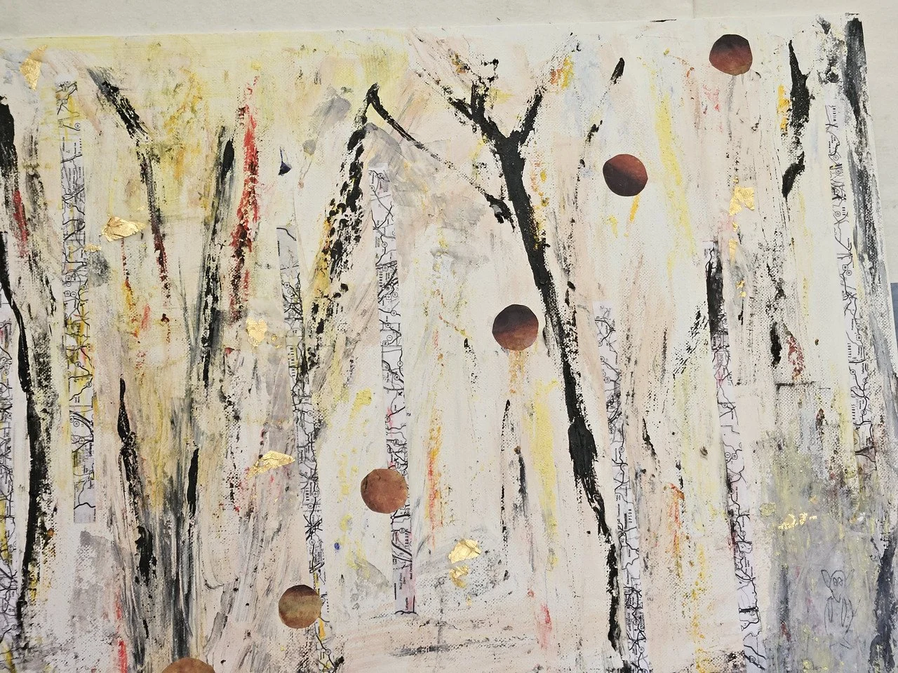 "sunrise" by Marni Goldshlag; mixed media; 2024