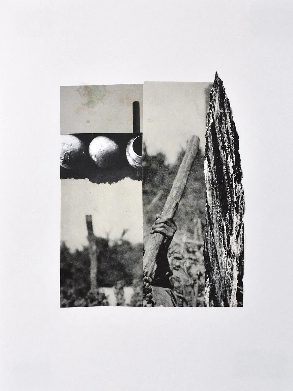 "Georgia/Mississippi" by Nichole Masani Landfair; collage on paper; 2024