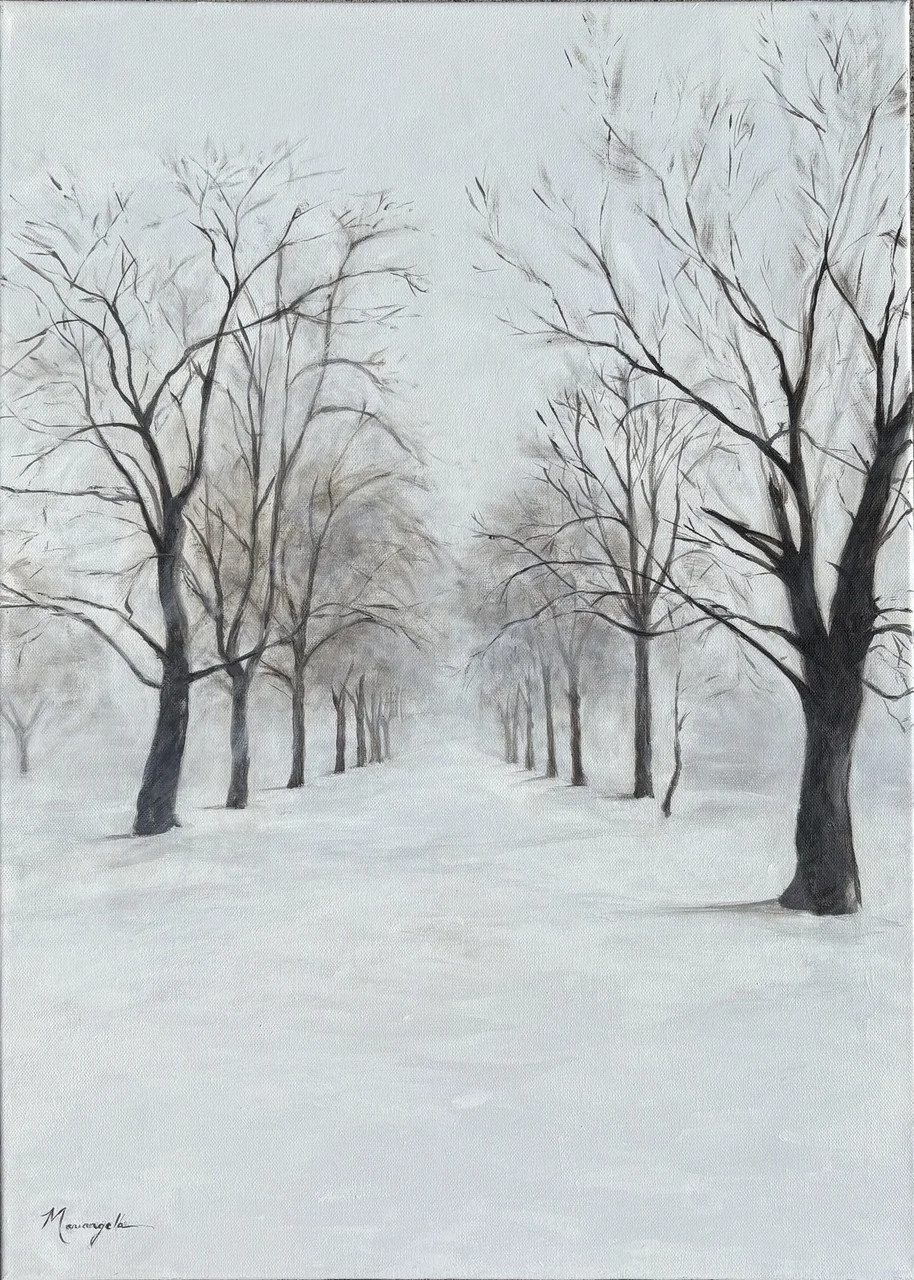 Forest Walk, Bratislava Winter (February 2025) by Mariangela	Rinaldi