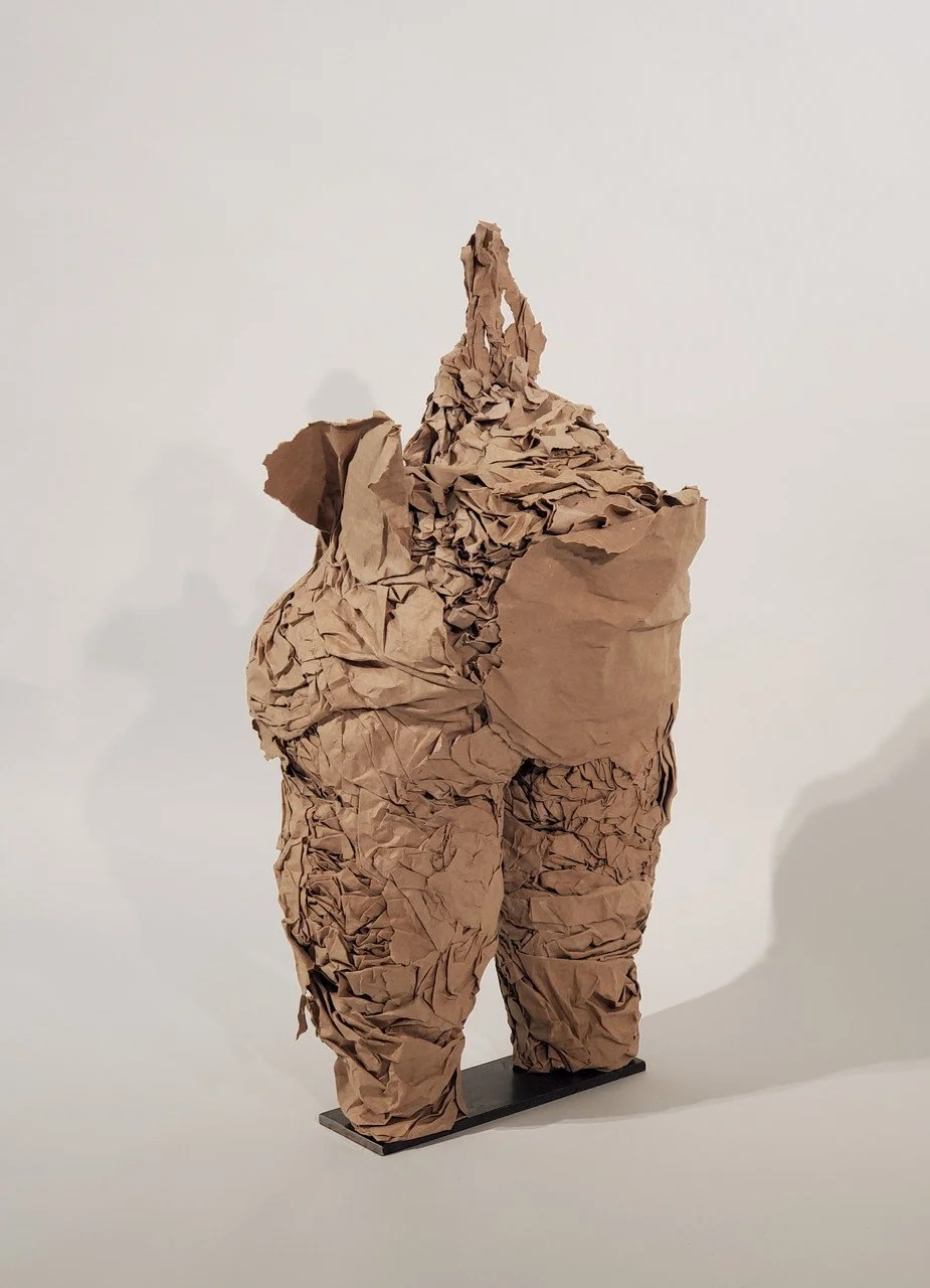 "Fragmented Reality" by Tina Marcus; corrugated cardboard; 2024