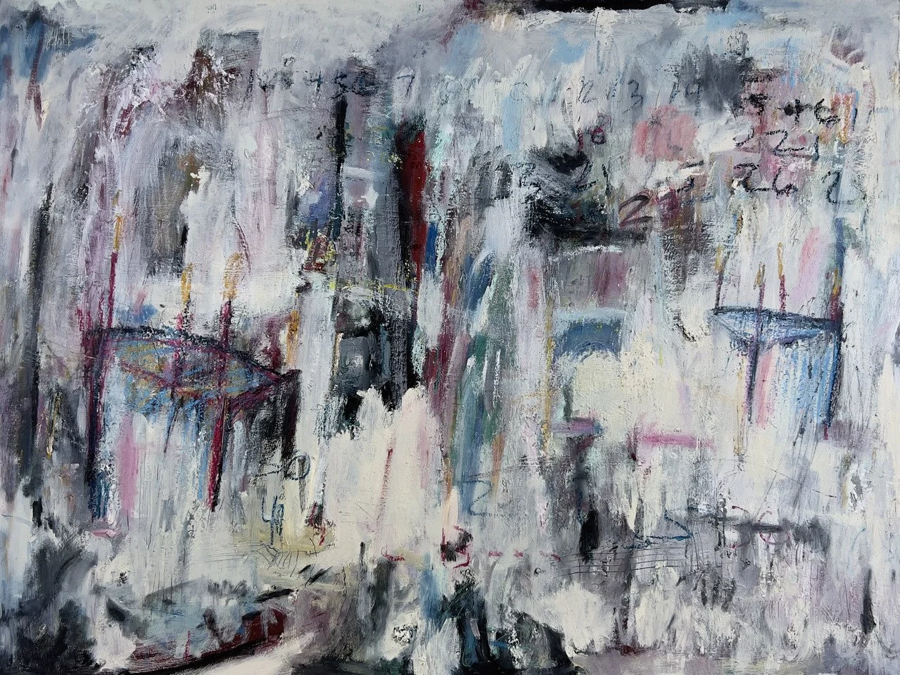 "Don't Forget To Sing Along" by Samuel Sugar; oil on panel; 2024