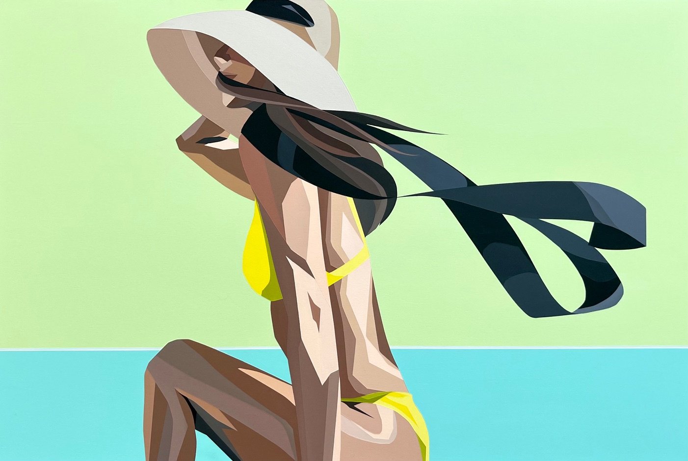 "Was I snoring during yoga nidra?" - 20X30 acrylic on birch. 2024.
$1350 Available.

Contact to purchase.