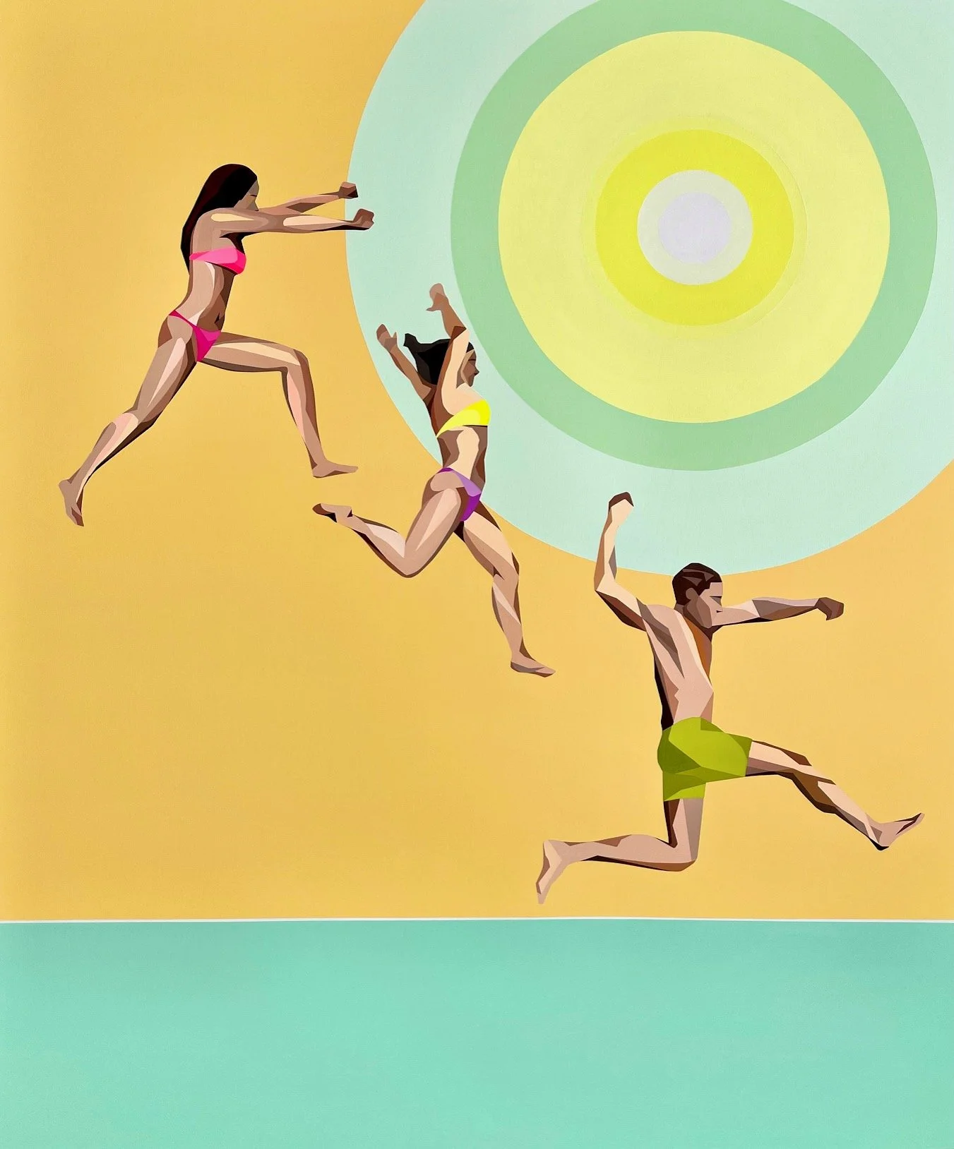 "Sunny D" - 40X48 acrylic on birch. 2023.
$3800 Available.

Contact to purchase.