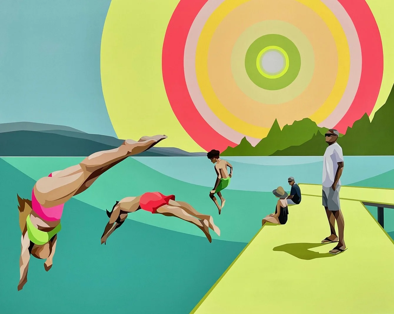 "Perfect Form" - 48X60 acrylic on birch. 2024. SOLD.