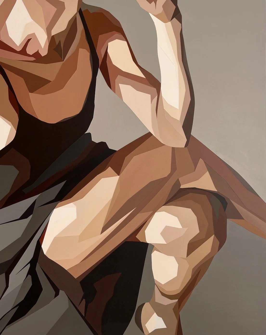 "Nobody Knows" - 24X30 acrylic on birch. 2025. SOLD.