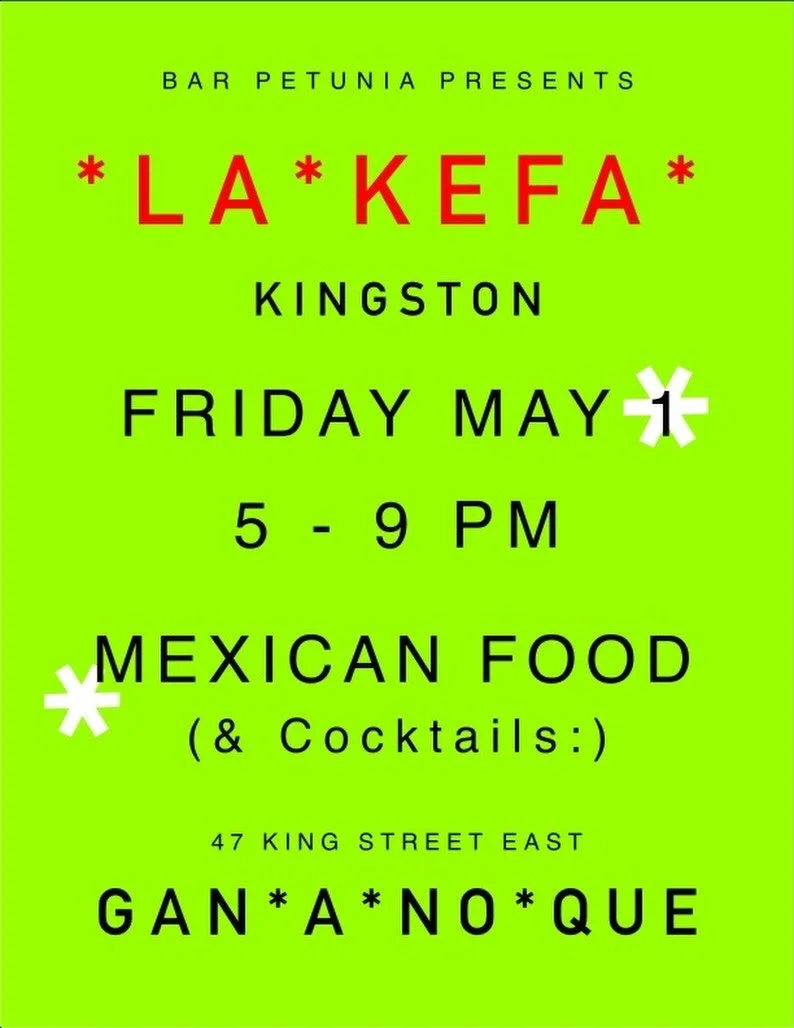 This Friday, join the party! Food by La Kefa, margaritas and other tequila cocktails by us! 
Patio officially OPEN! ☀️☀️☀️☀️