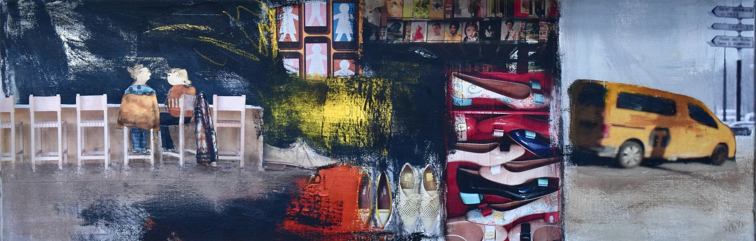 The Girls Take a Break 12"X36"