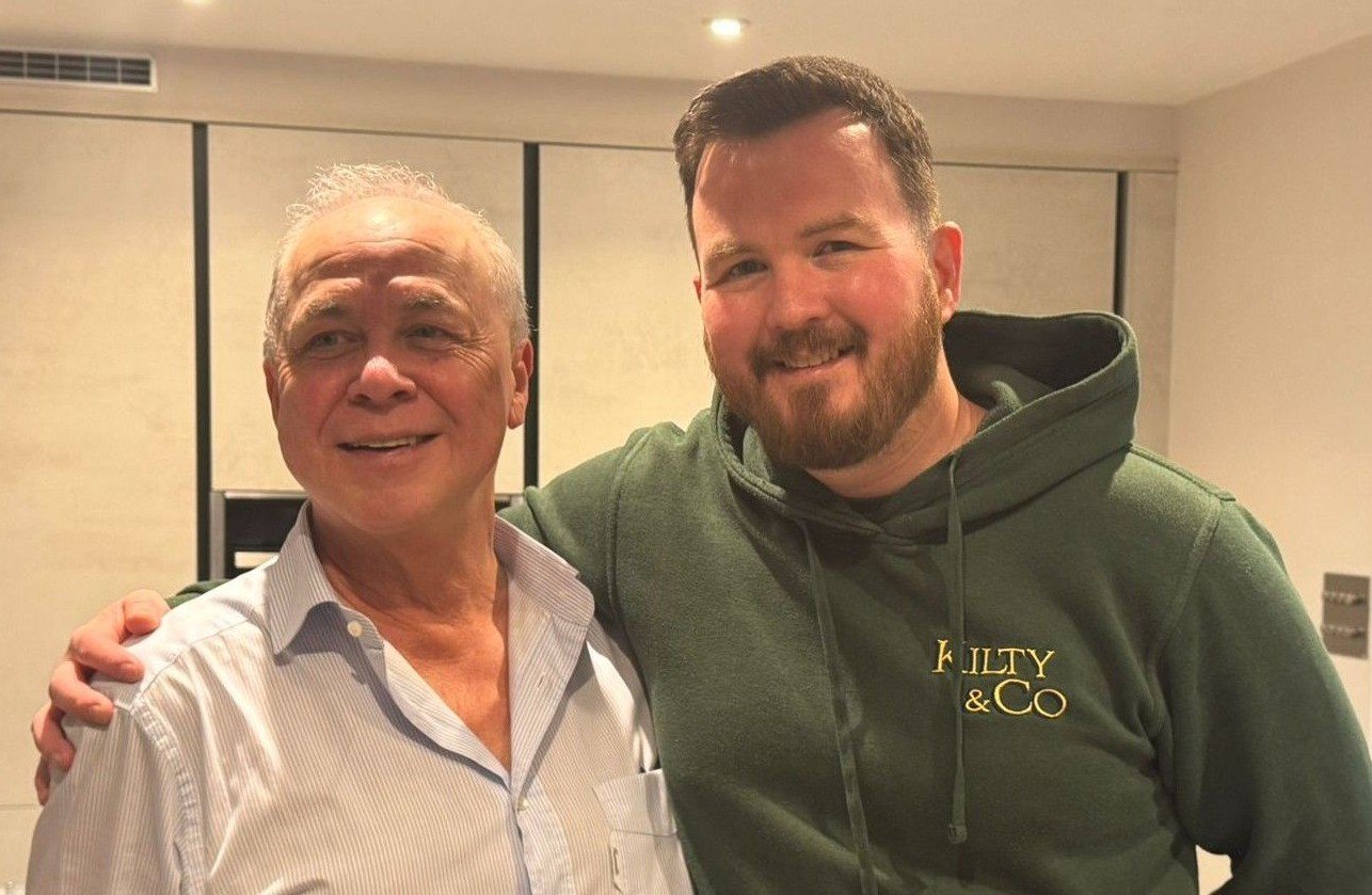 Image of Darren Colby of colby wines and eddie kilty of kilty and co at a private wine and dine dinner