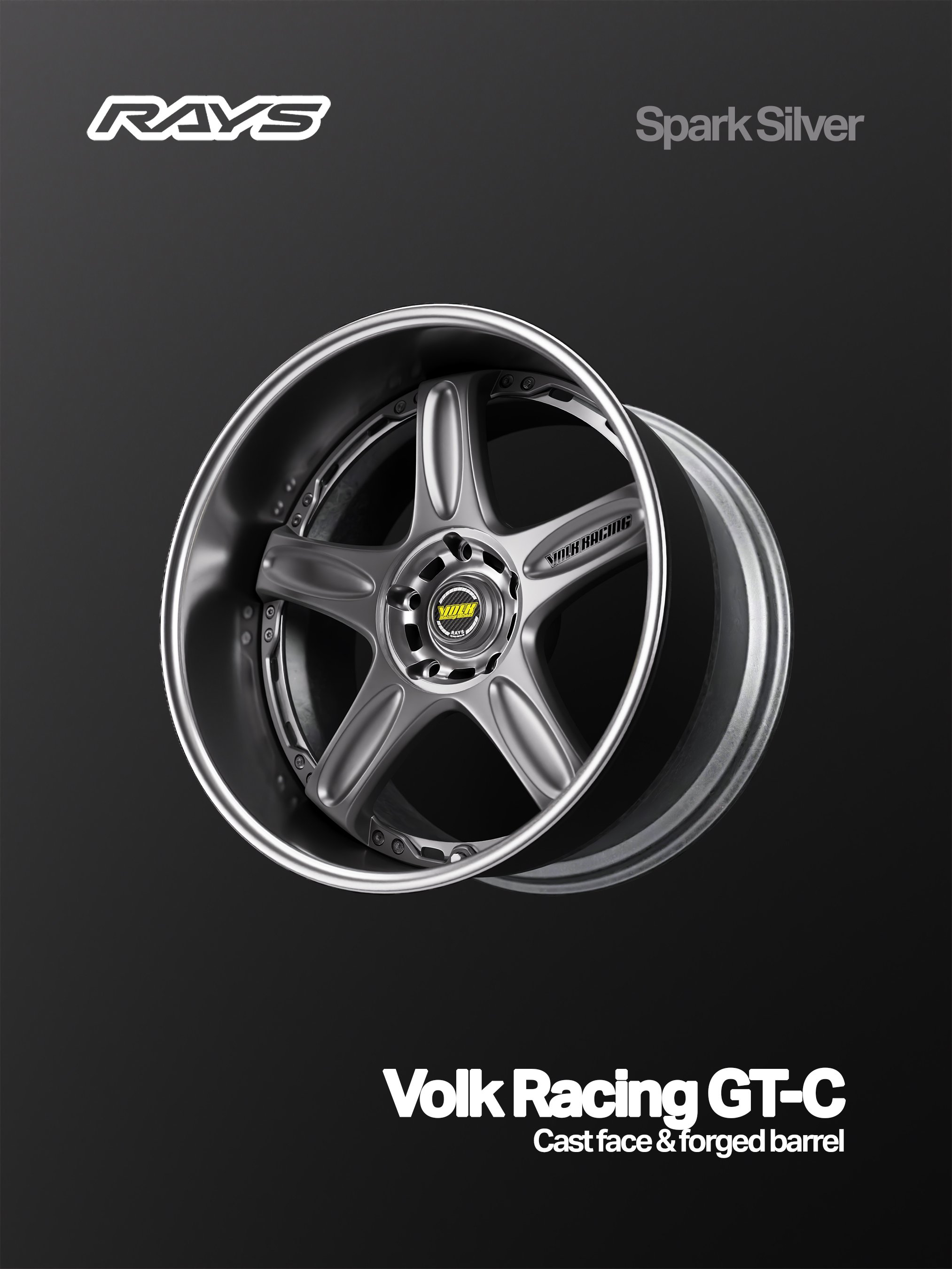 Volk GTC SPRK Silver wheel finish