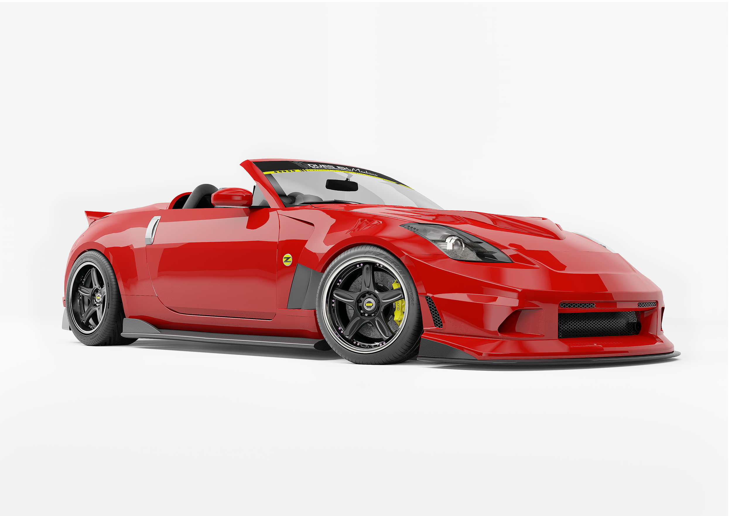 350Z front render with Demachinas wheel concept