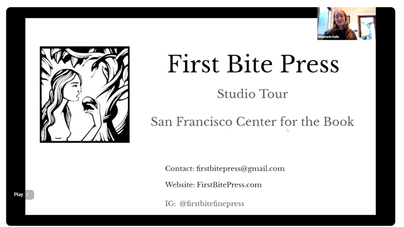 Studio Tour for SF Center for the Book