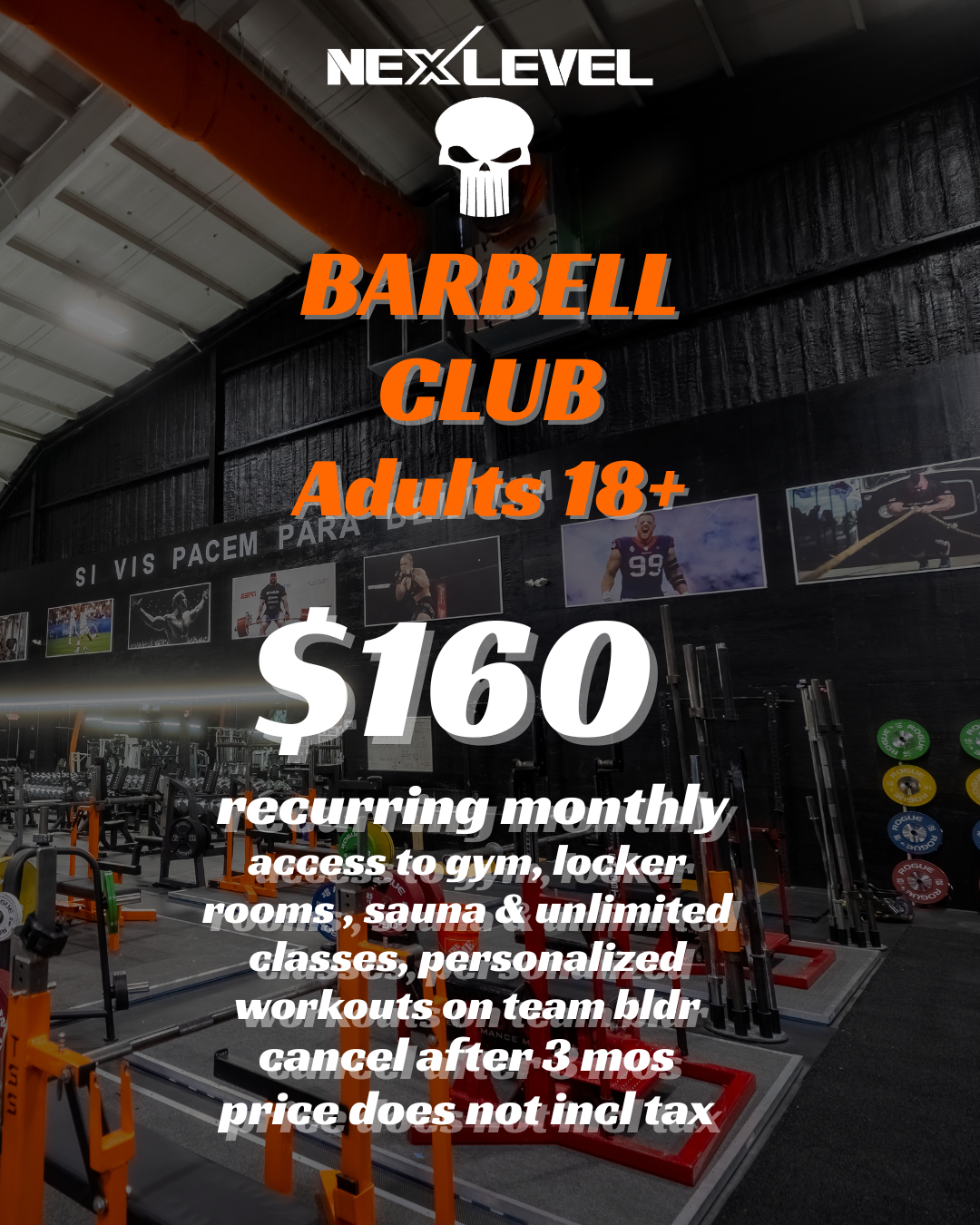 Gym interior with workout equipment and motivational posters on the wall.