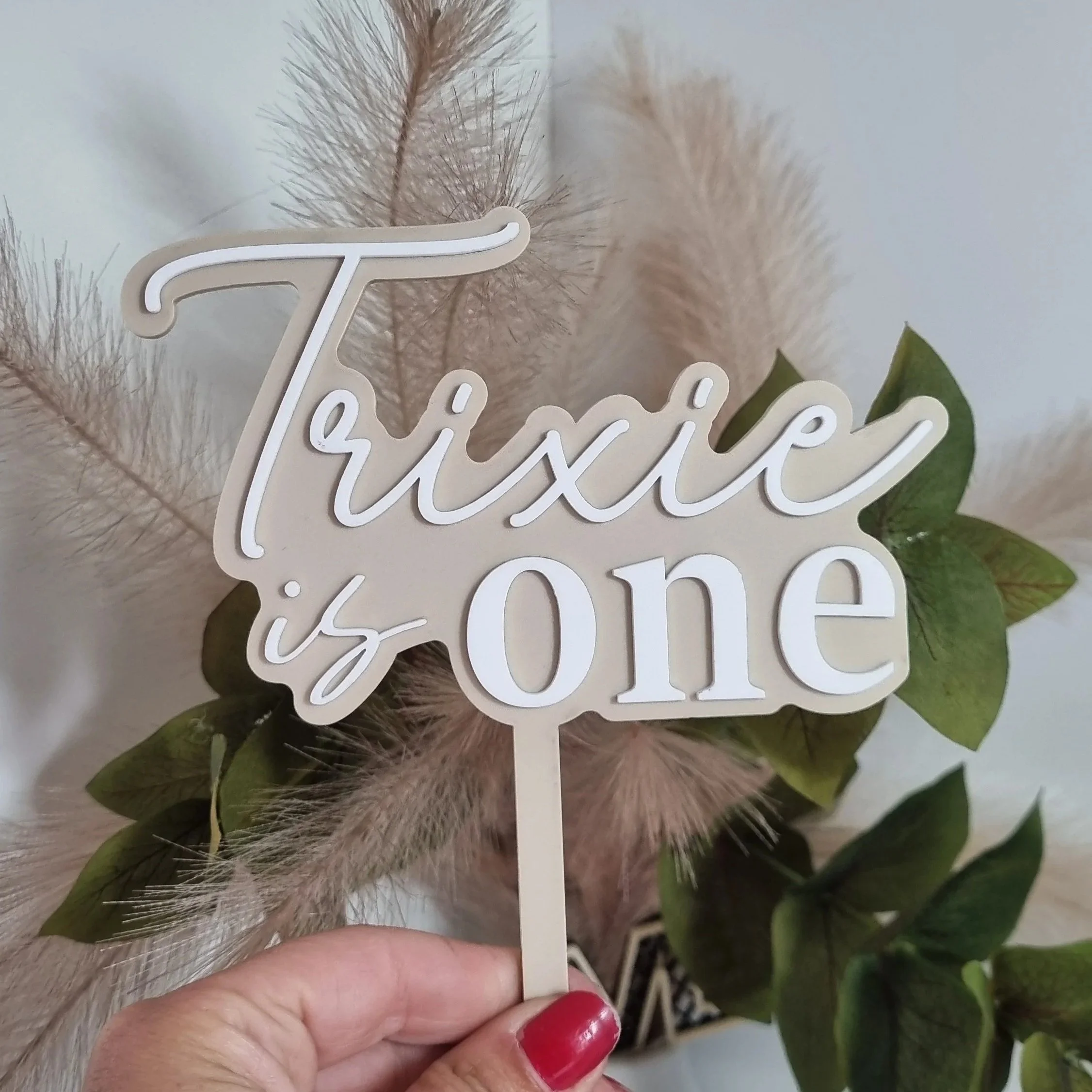 Two Tone Cake Topper