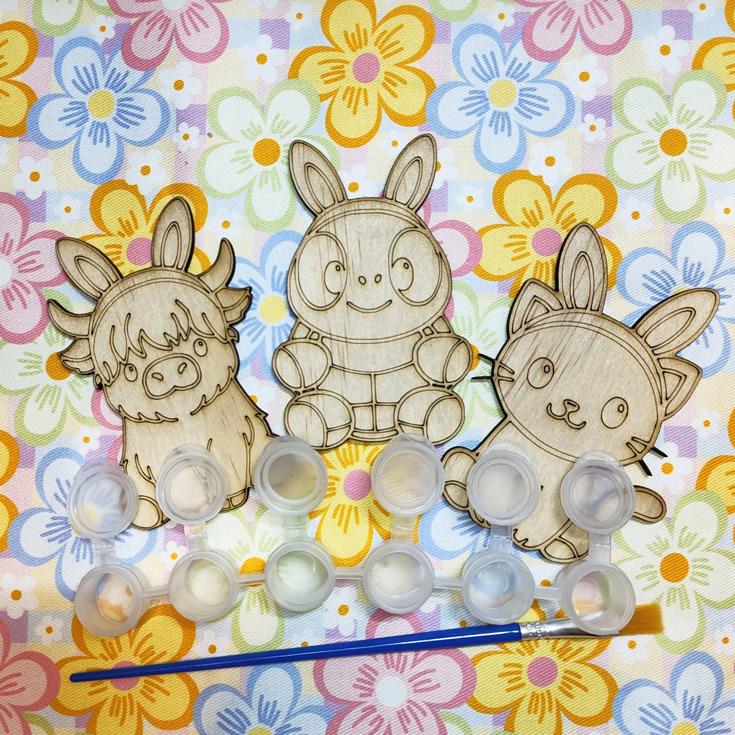 Paint Your Own Easter Craft Kit – Wooden Animal Painting Set