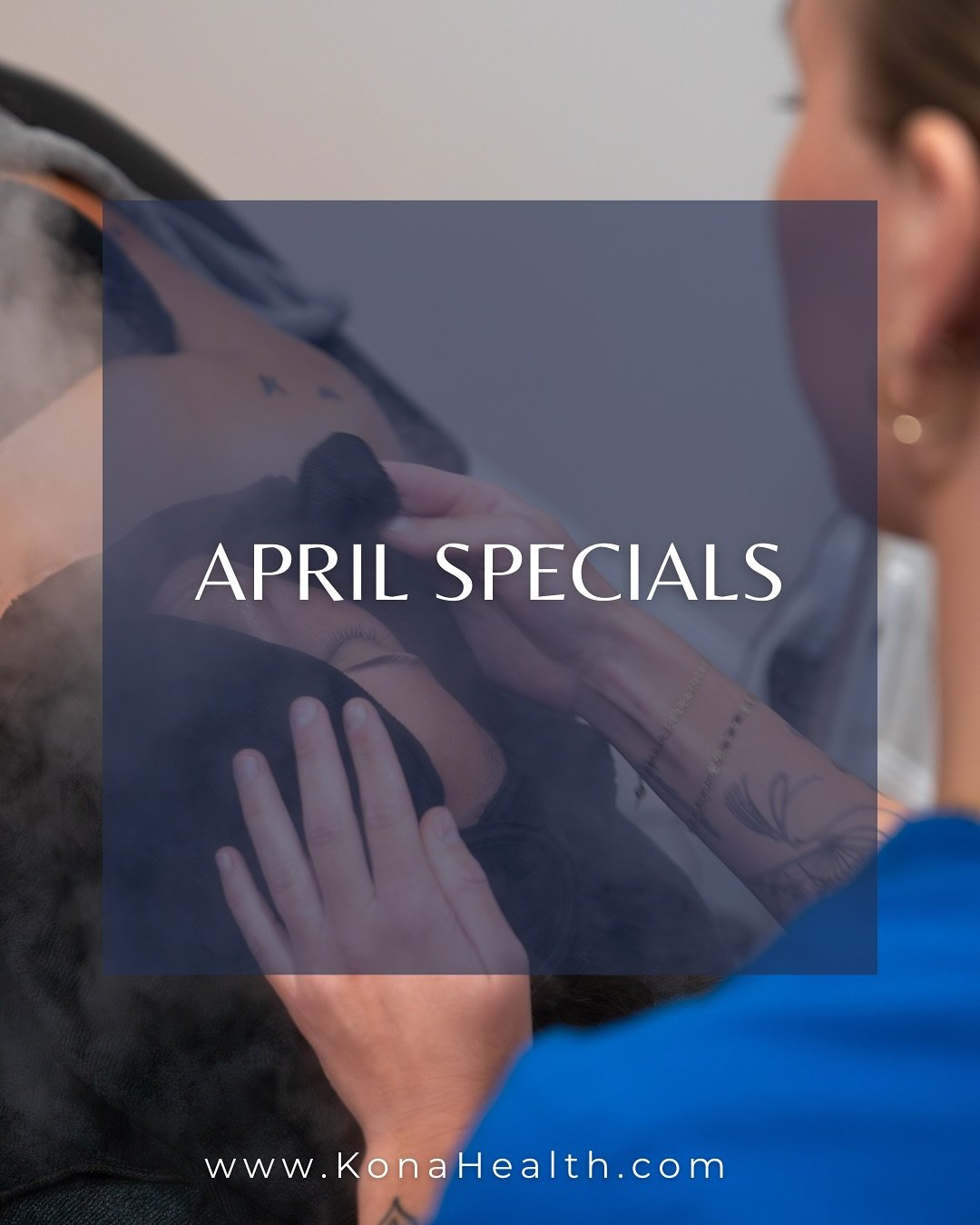 April Specials at Kona Integrative Health 🌿

In honor of Stress Relief Month, we&rsquo;re offering exclusive promotions to help you relax, rejuvenate, and restore balance. Take advantage of these limited-time specials:

✨ Complimentary Vitamin Shot 