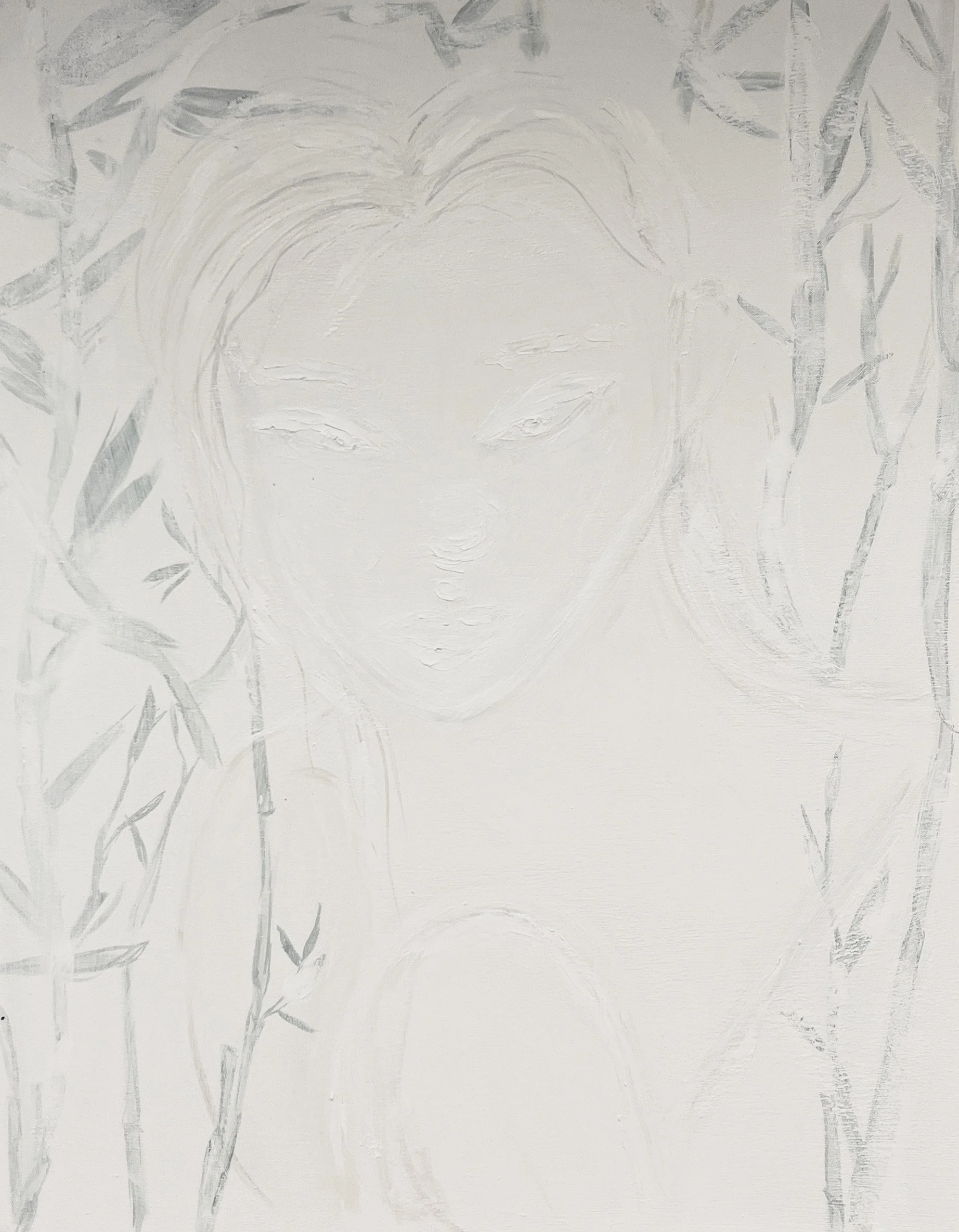 "Whiteness" 2023. Oil on Canvas. 30" x 24"