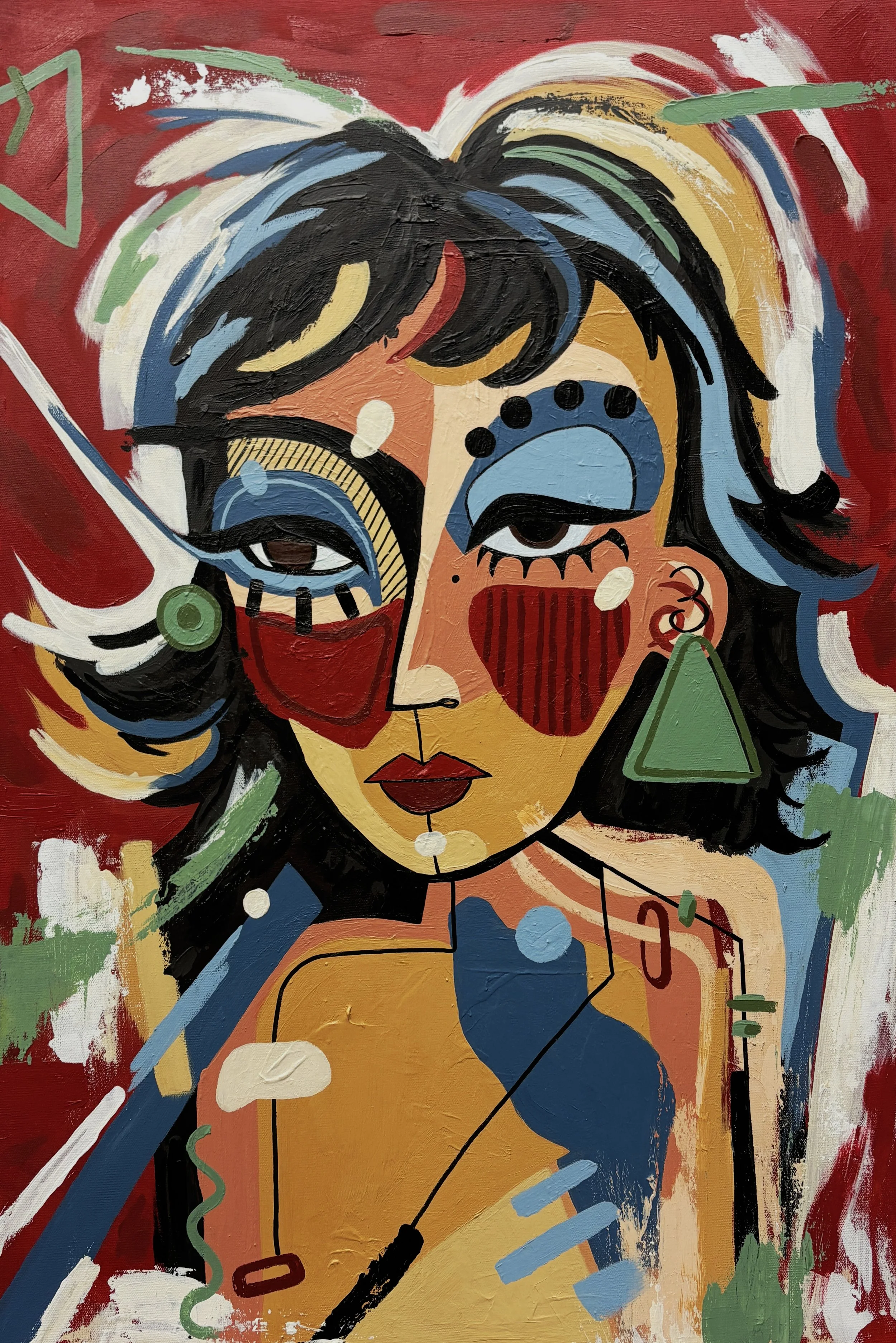 "Self" 2026. Acrylic on Canvas. 36" x 24"