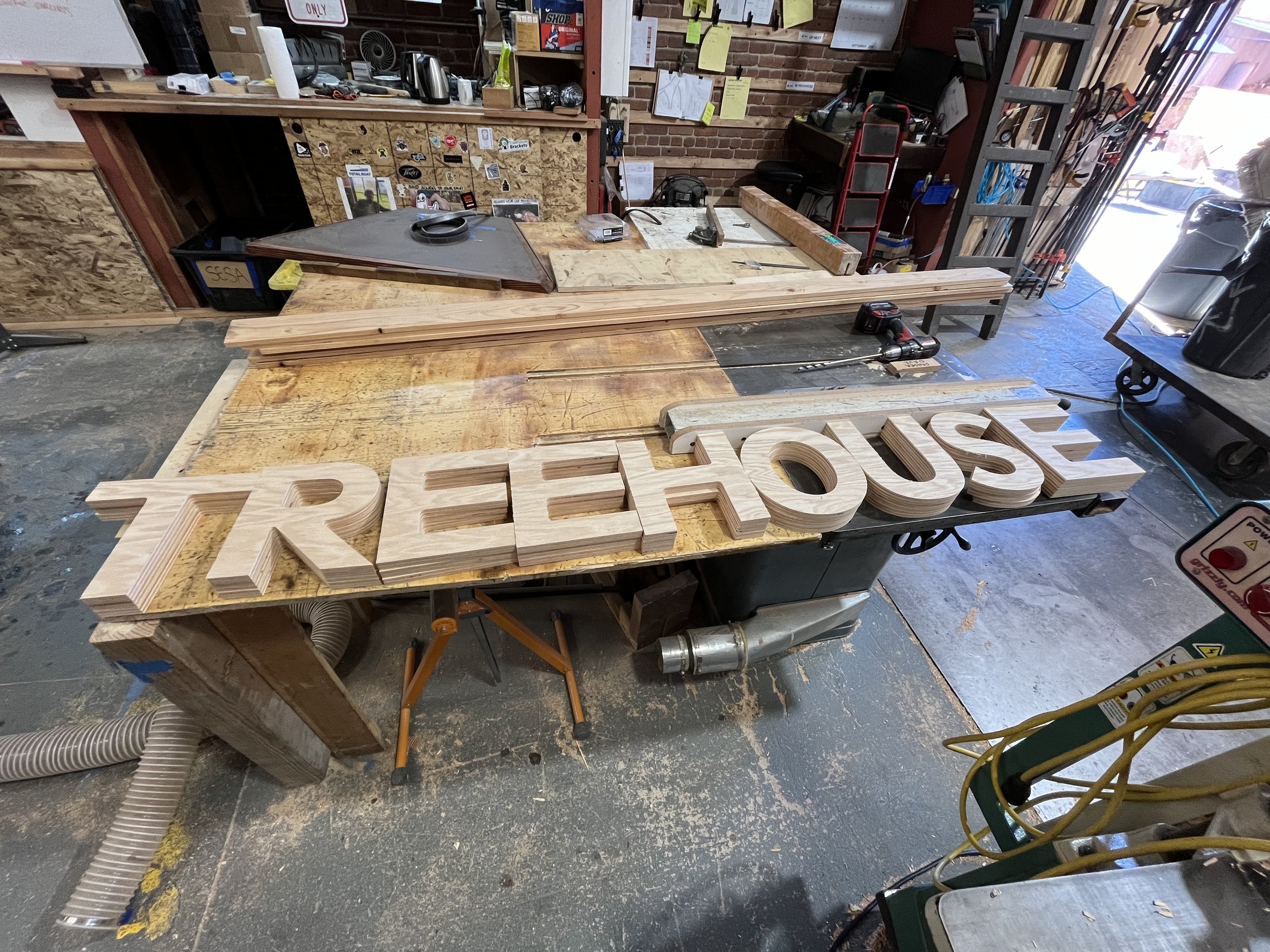 Assembly of CNC cut letters