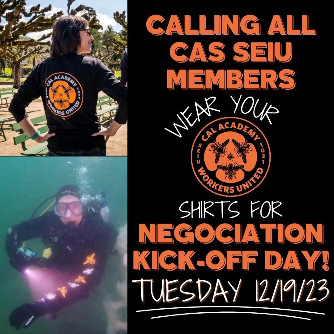 🧡 Wear your CAWU T-shirt or a black top and CAWU button to work tomorrow Tuesday 12/19 🧡

Tomorrow the Bargaining Team meets with management to begin negotiating our first contract. Let's show each other and everyone that we are united.

Let your c