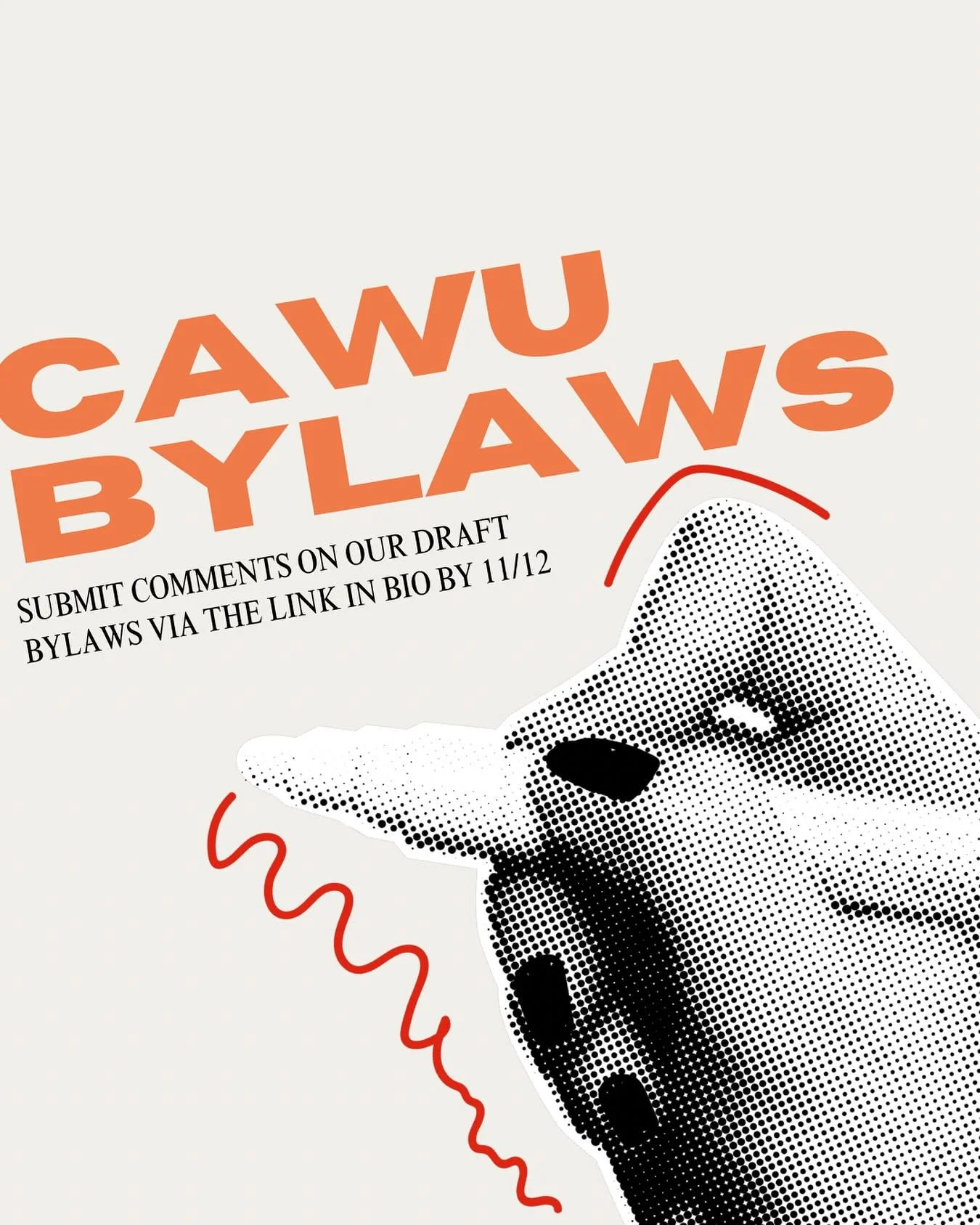 Submit comments on our draft bylaws by 11/12 via the link in bio!