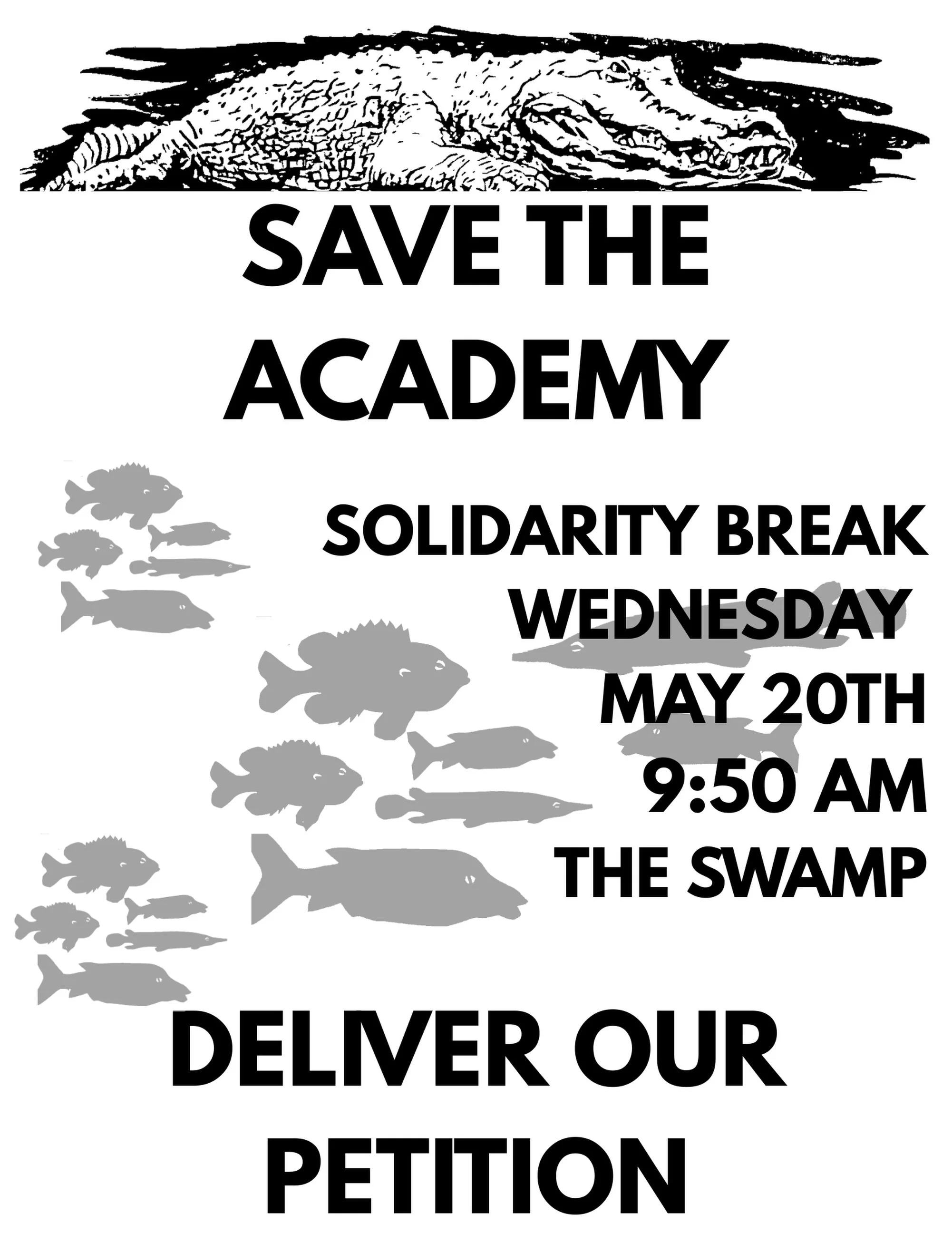 See y&rsquo;all bright and early at 9:50AM TOMORROW at the SWAMP for a solidarity break to wish our CAWU spokespeople well before they deliver our staff petition to the board of trustees!!! #unionstrong #strongertogether #whenwefightwewin