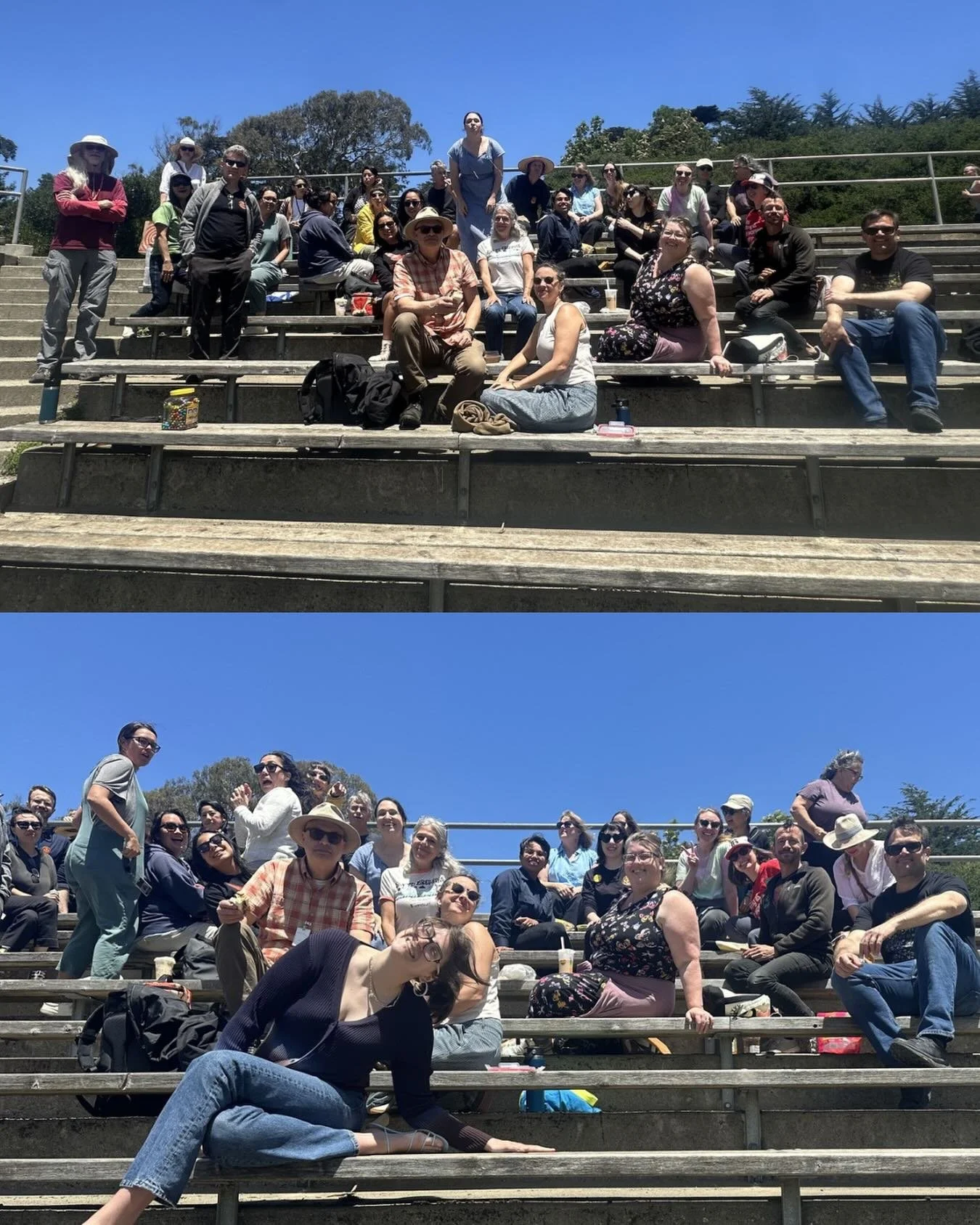 THIS is what community looks like!! Today we gathered together for lunch at the bleachers with union and non-union colleagues alike to celebrate the contributions we&rsquo;ve made to this amazing institution and recommit ourselves to fighting these s