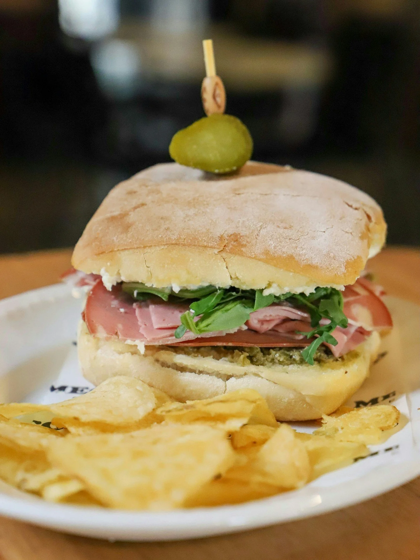 Mortadella layered with olive tapenade and clouds of stracciatella, finished with fresh rocket, the kind of panino that makes lunch feel a little luxe.

Lunch available to order in store or via Skip.
