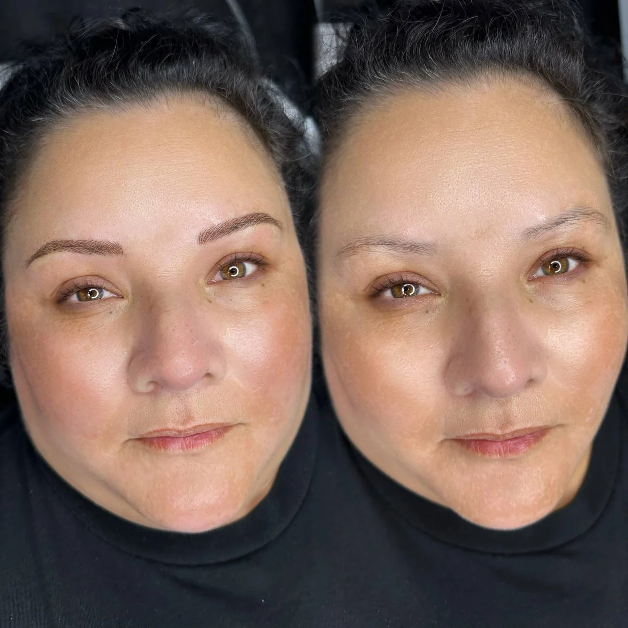 Before and after permanent makeup brows – microblading results in Studio City Los Angeles