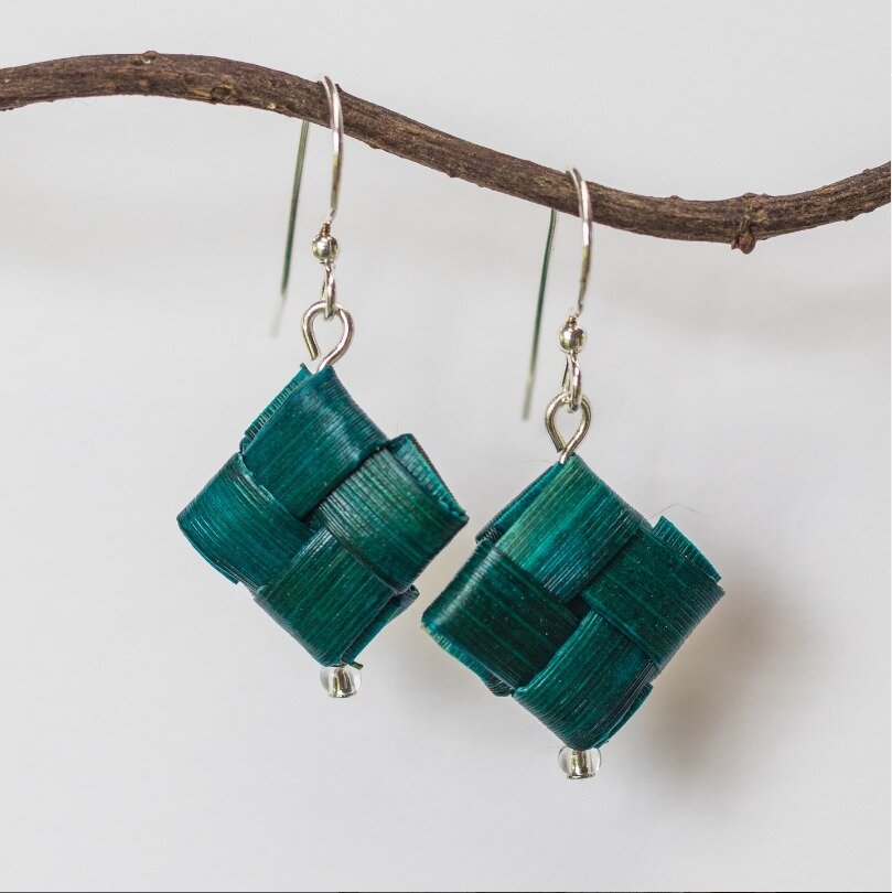 Birgit Moffat's naturally dyed and handwoven harakeke earrings are back in stock at Pah Gallery Shop. We've had a few customer requests wondering when these beautiful pieces will return. 🥰

Also in store are her harakeke baskets. Birgit is a natural