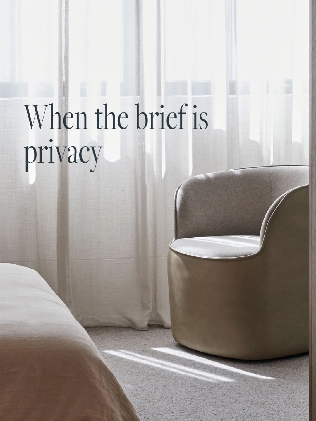 When the brief is privacy. 

A couple of days away working on a private residential project. We stayed at the cutest air bnb among the eucalyptus trees, welcomed by a family of kangaroos! 

Discretion is an important part of the service we provide. W