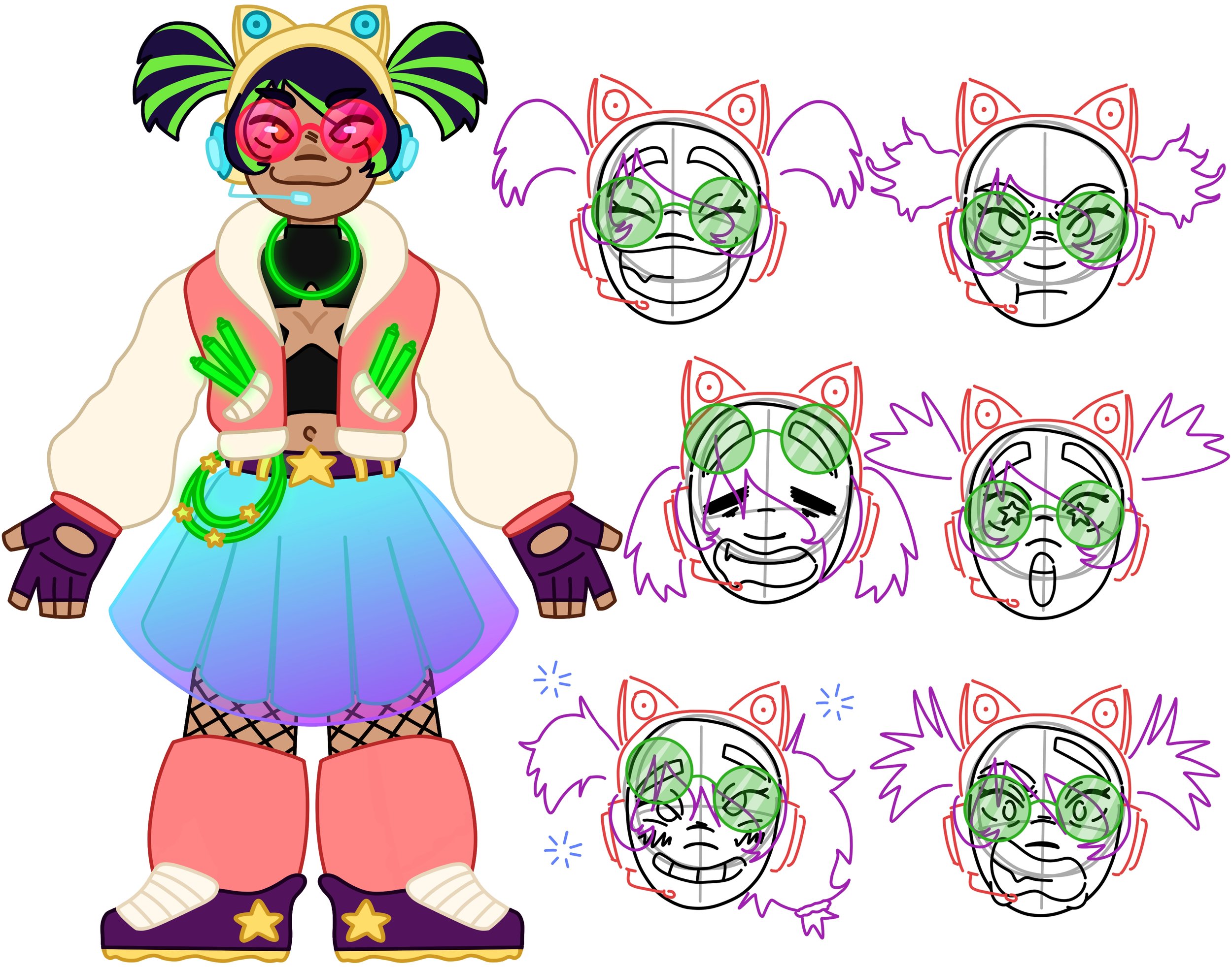DJ EVANESC3NCE - Character + Emotion Sheet