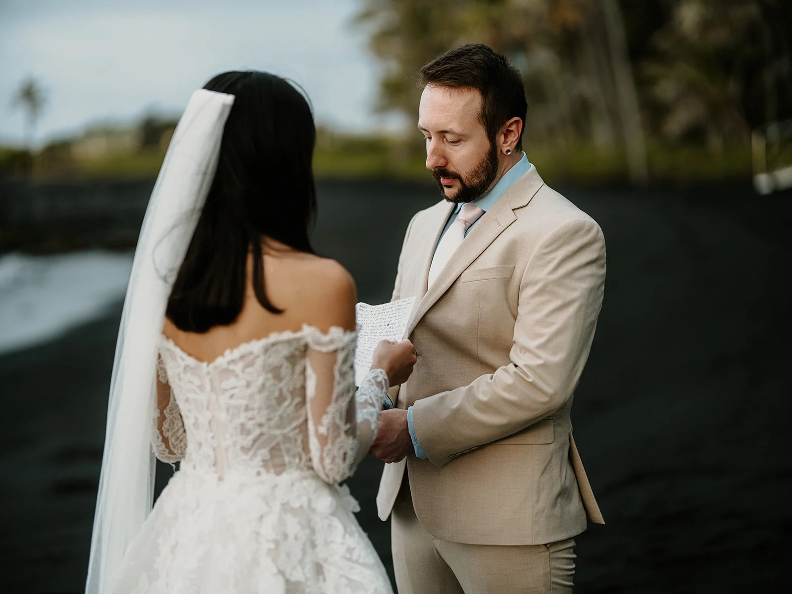 big island elopement at black sand beach