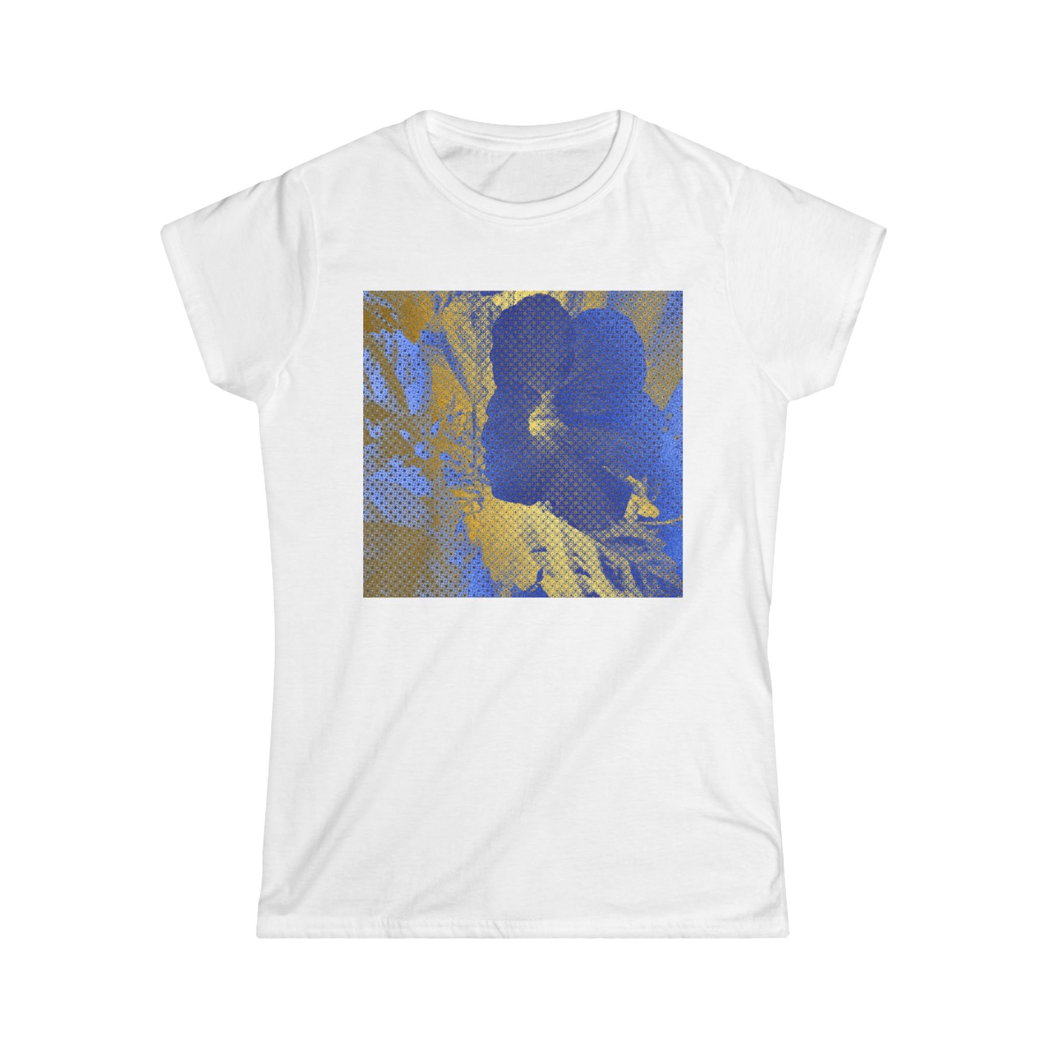 Botanical (hibiscus flower) inspired white t-shirt