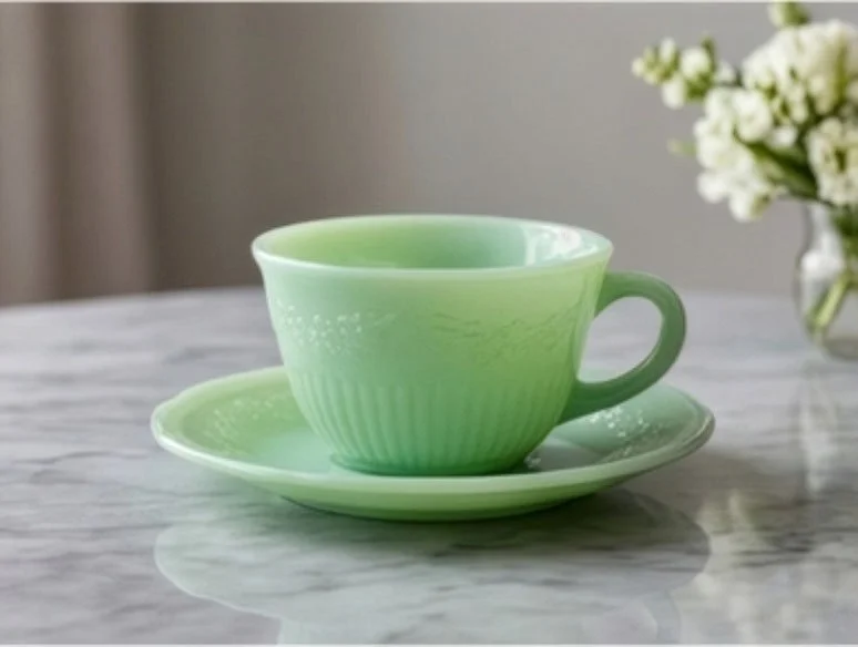 Vintage Fire King Alice Cup & Saucer Set (1940s - 1950s)