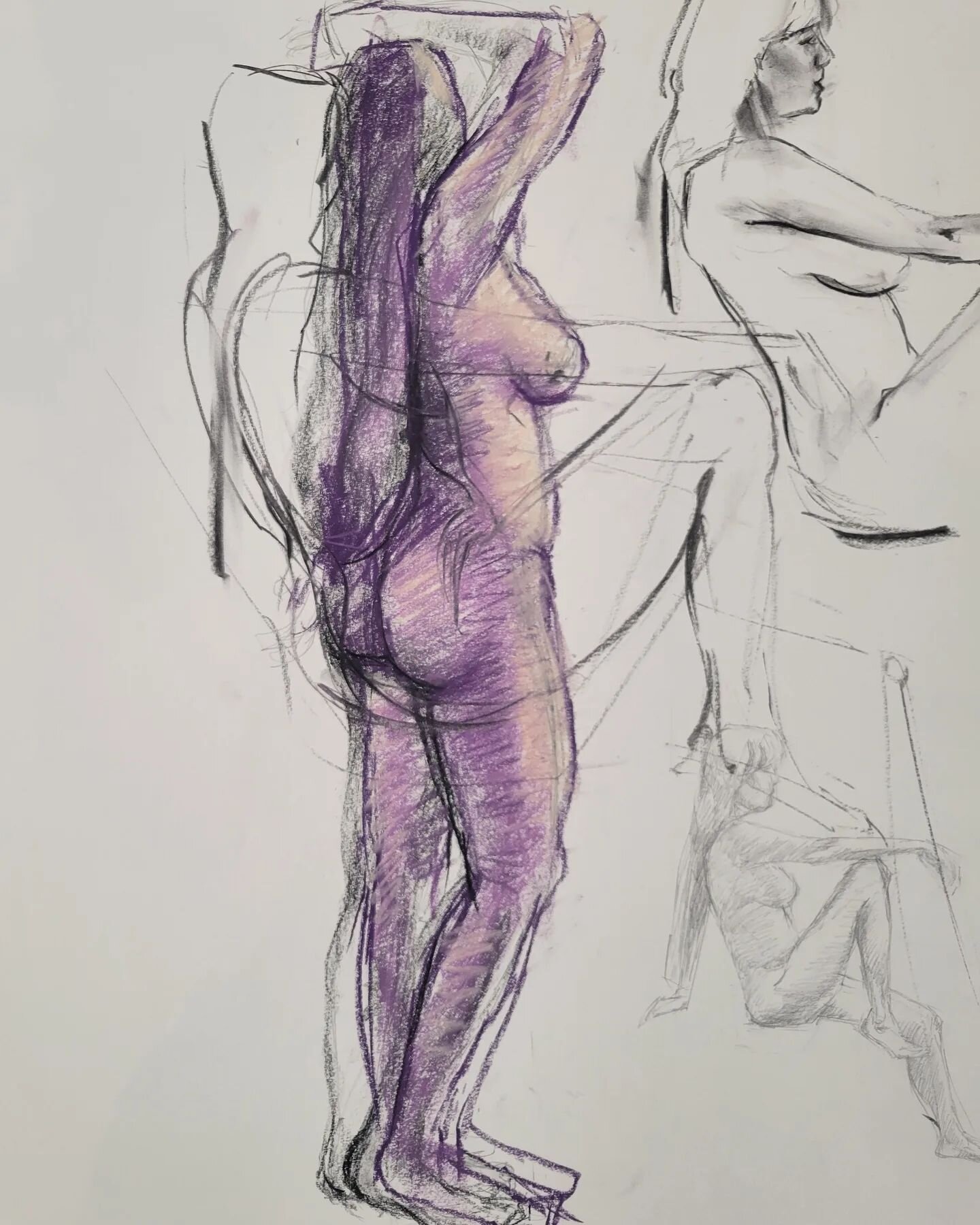 Collaborative Drawings from last week's drawing visit hosted by Rick and @monicamsegal 
Drawings made by @willcottonnyc @alyssamonks @lisa_lebofsky @michellelynndoll and Alison Elizabeth Taylor and myself. We each drew the model for 10 min, then work