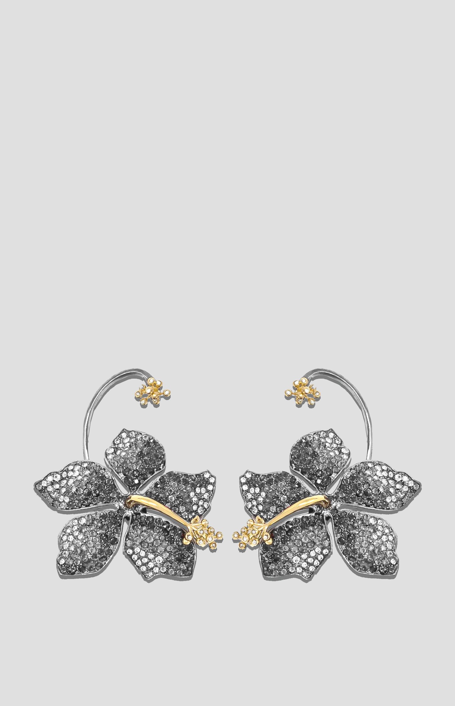 Guillermina Flower Crystals earcuffs -PREORDER