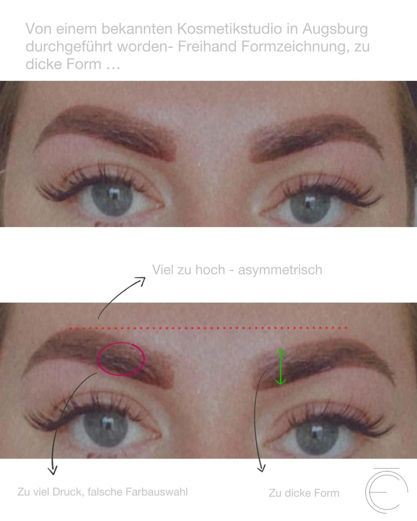 ✨ Von Schock zu Traum-Brows &ndash; die Verwandlung meiner Kundin ✨

Meine Kundin war vor 3 Jahren in einem Fremdstudio in Augsburg.

Die Augenbrauen wurden freihand gezeichnet, viel zu dick pigmentiert &ndash; und sie ist damals schockiert rausgegan