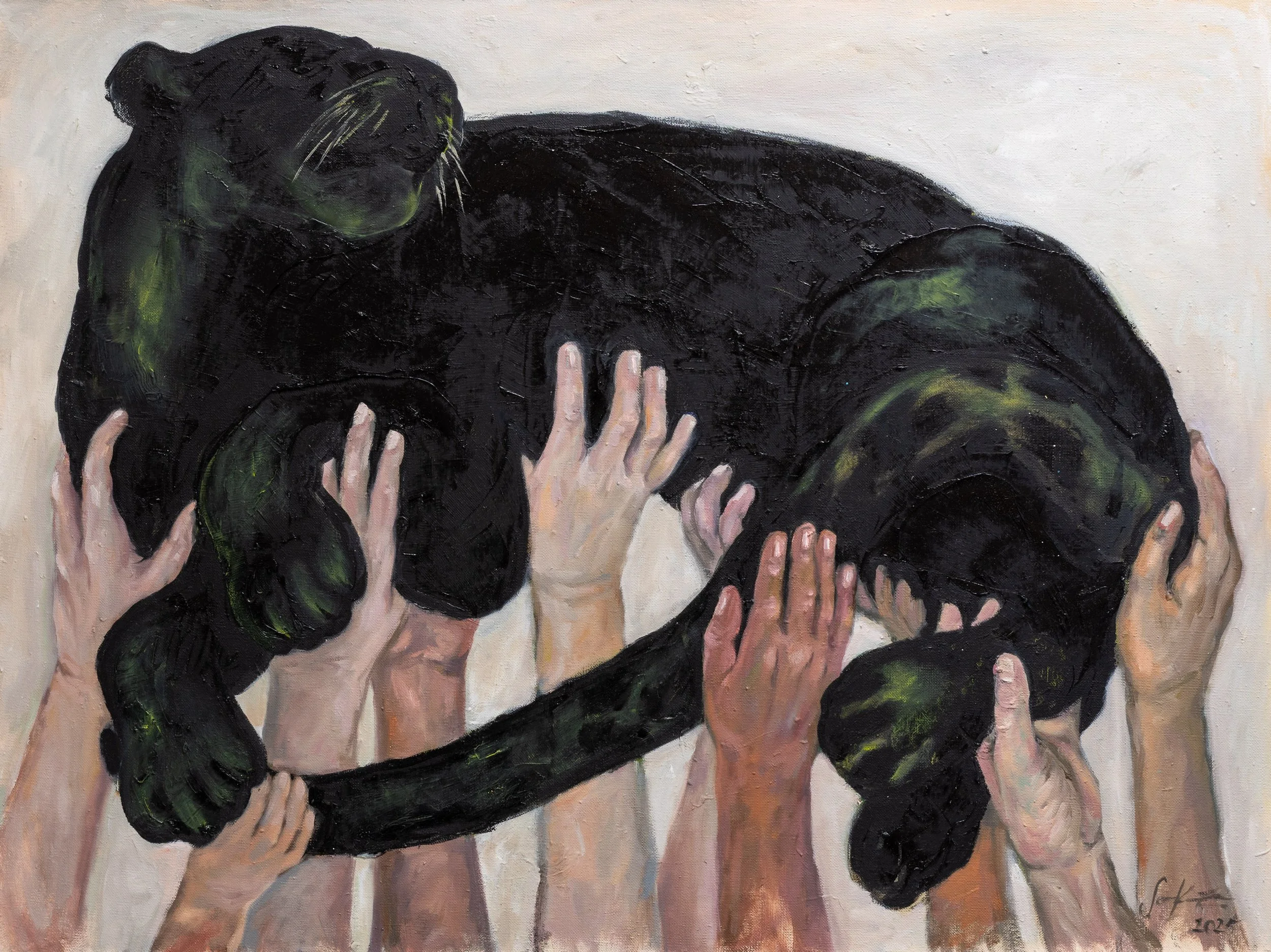 Juhlittu, 2026. Oil on canvas - 60 x 80 x 4 cm
